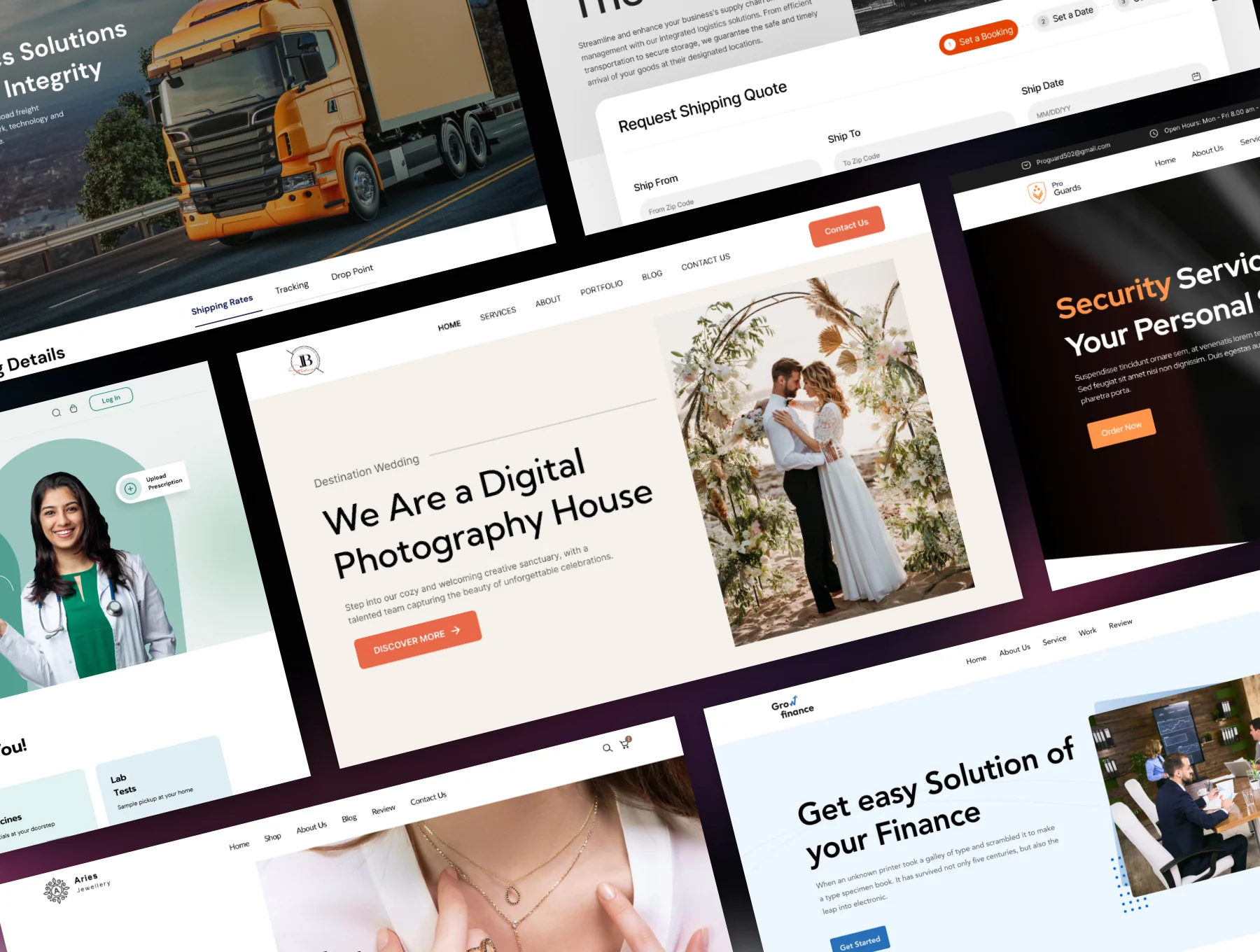 25 Multi Concept Landing Page UI Kit 8