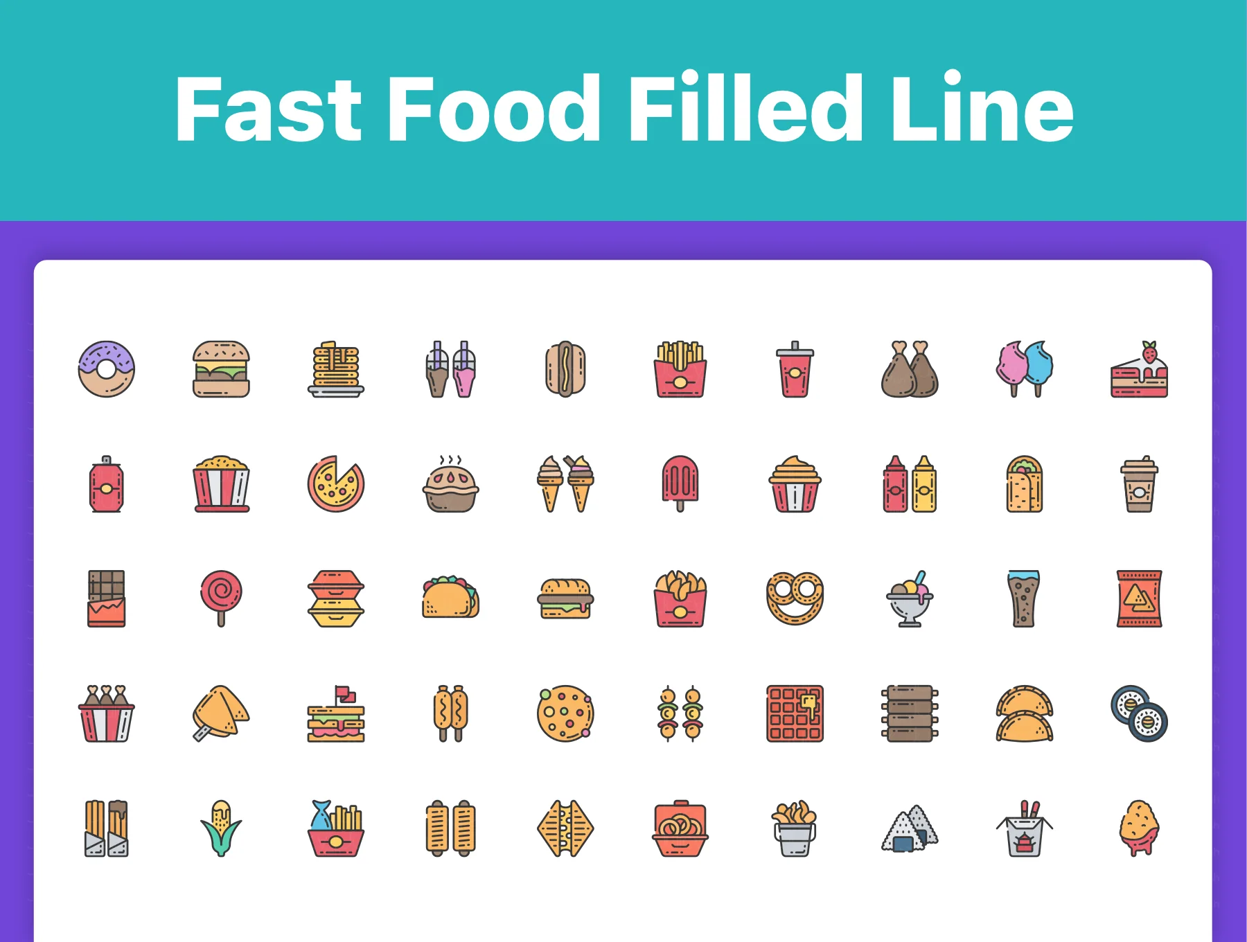 250 Fast Food Icons 3