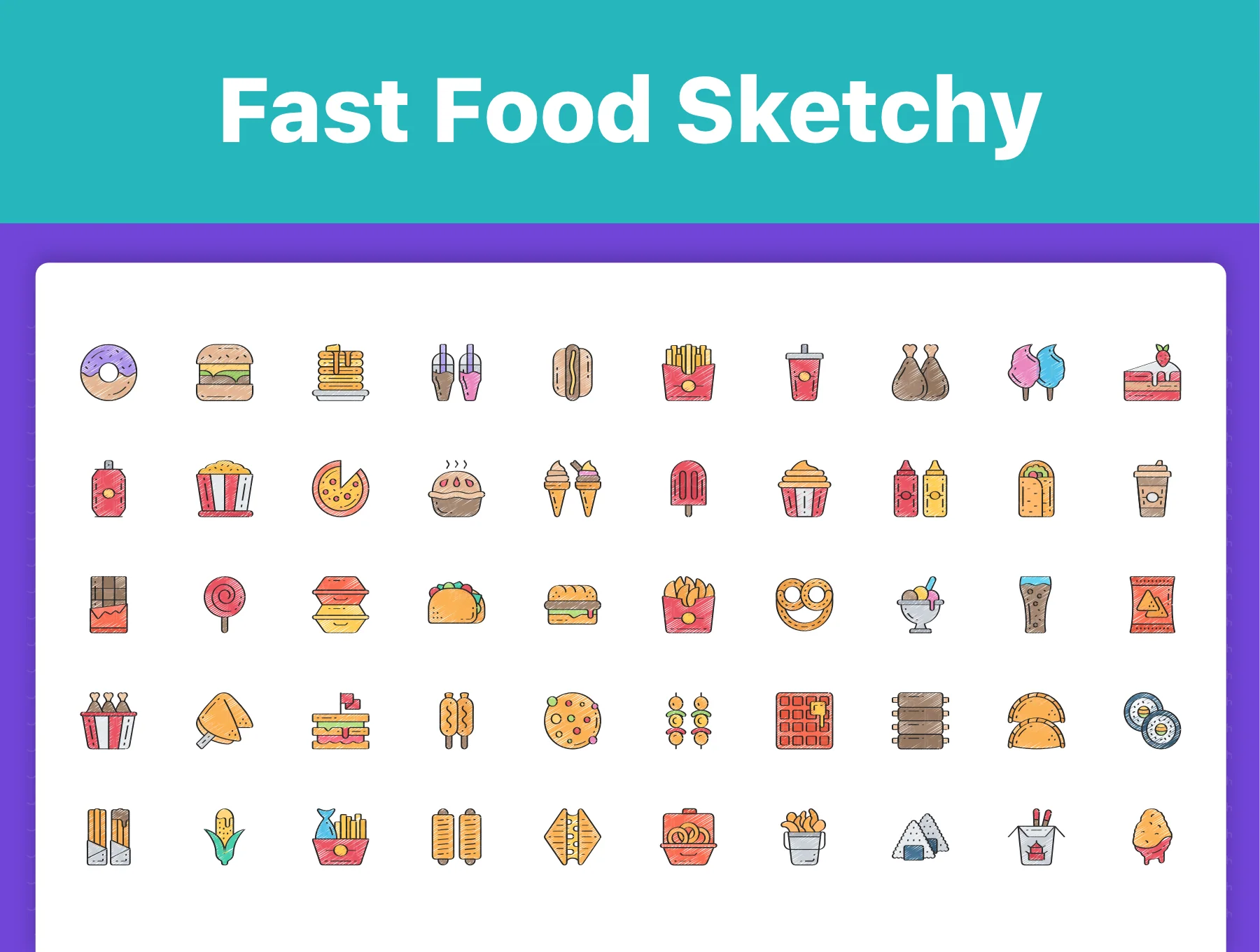 250 Fast Food Icons 4