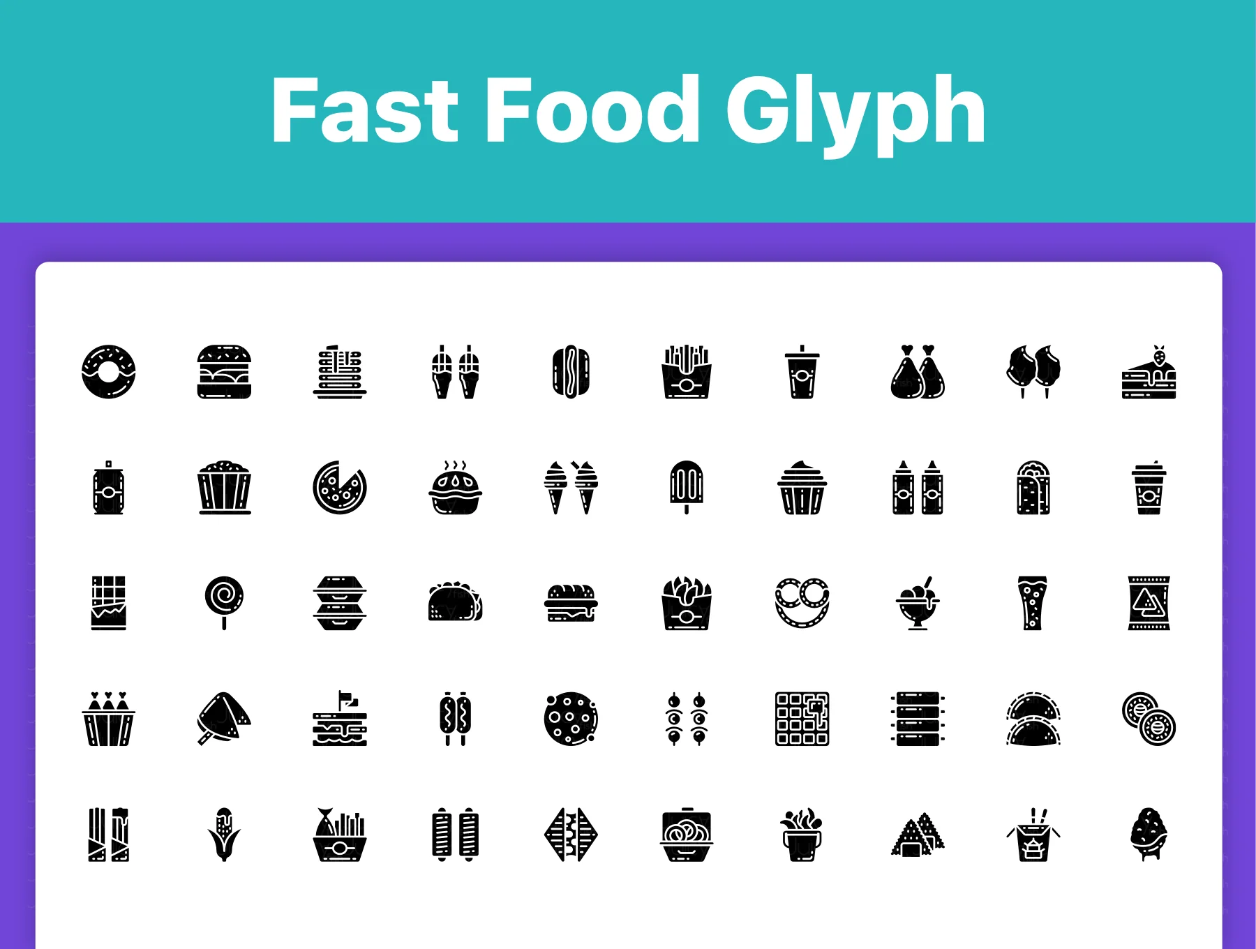 250 Fast Food Icons 5