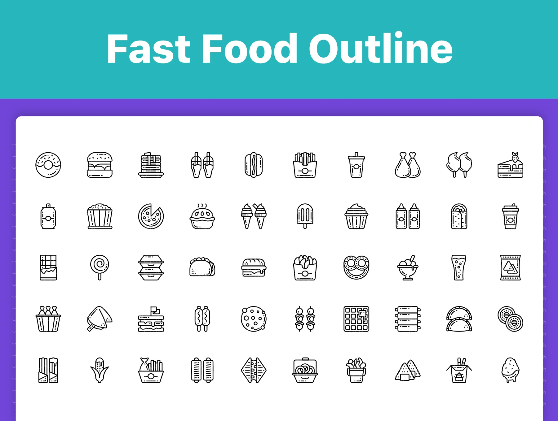 250 Fast Food Icons 7
