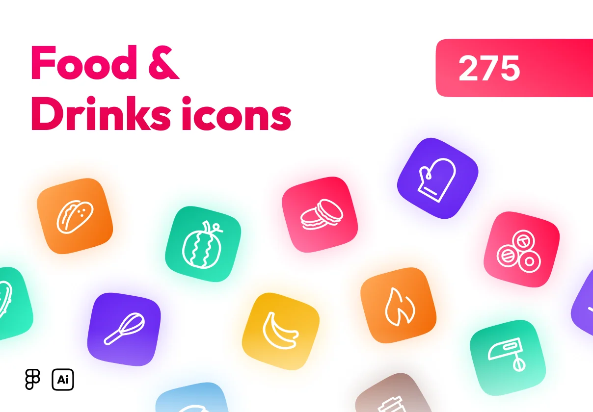275 Food Icons | Kitchen icons