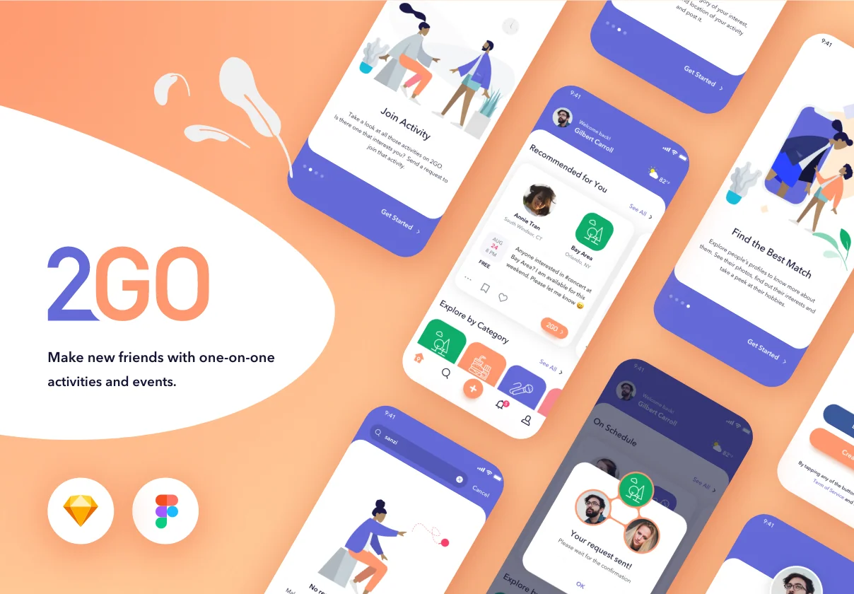 2GO Social App UI Kit