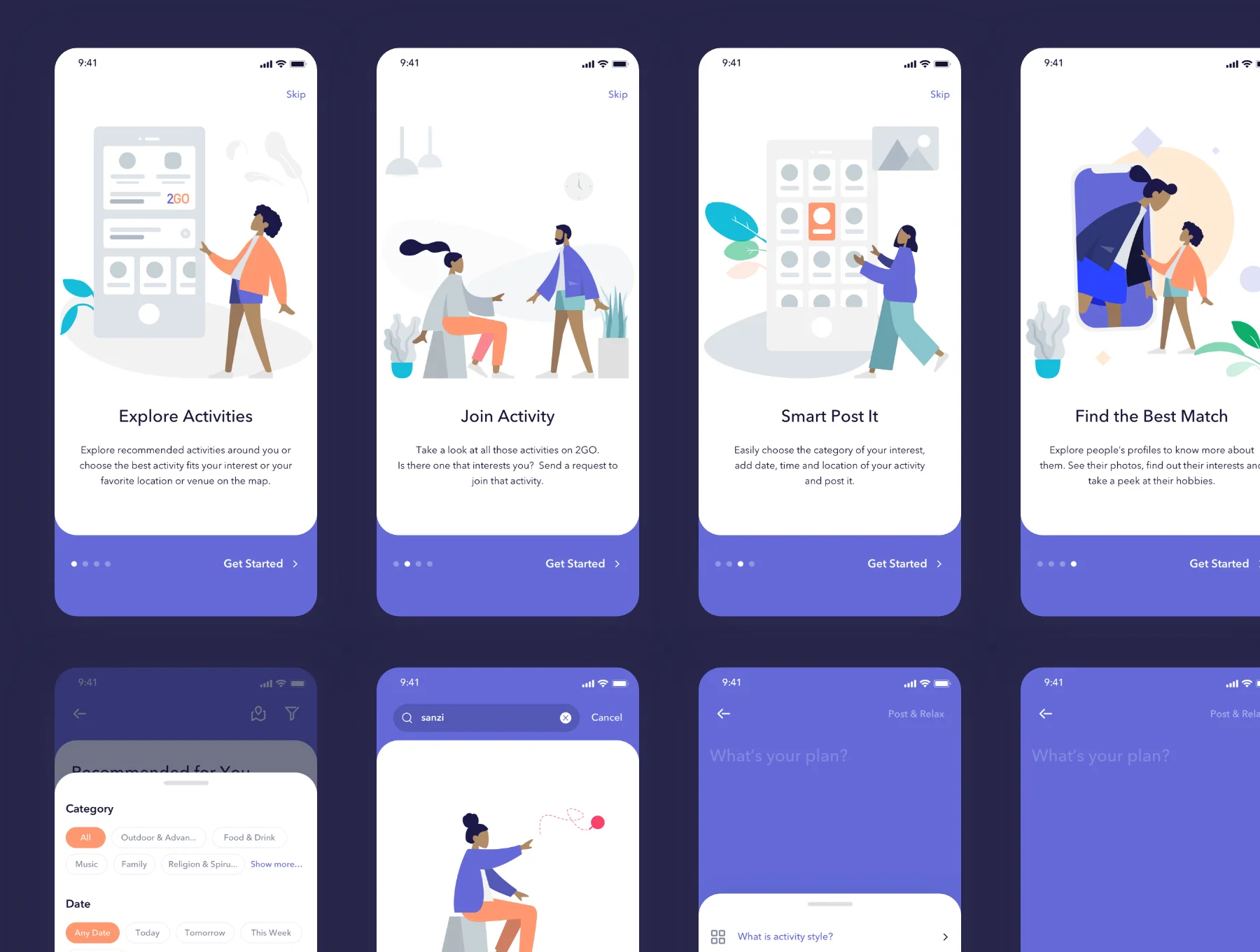 2GO Social App UI Kit 5