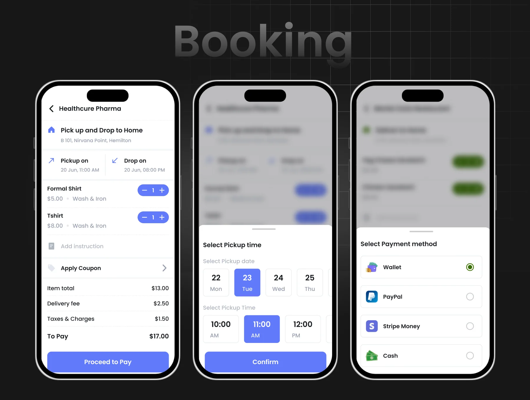 3 Apps | Laundry Booking App | DeliWash | Figma 4