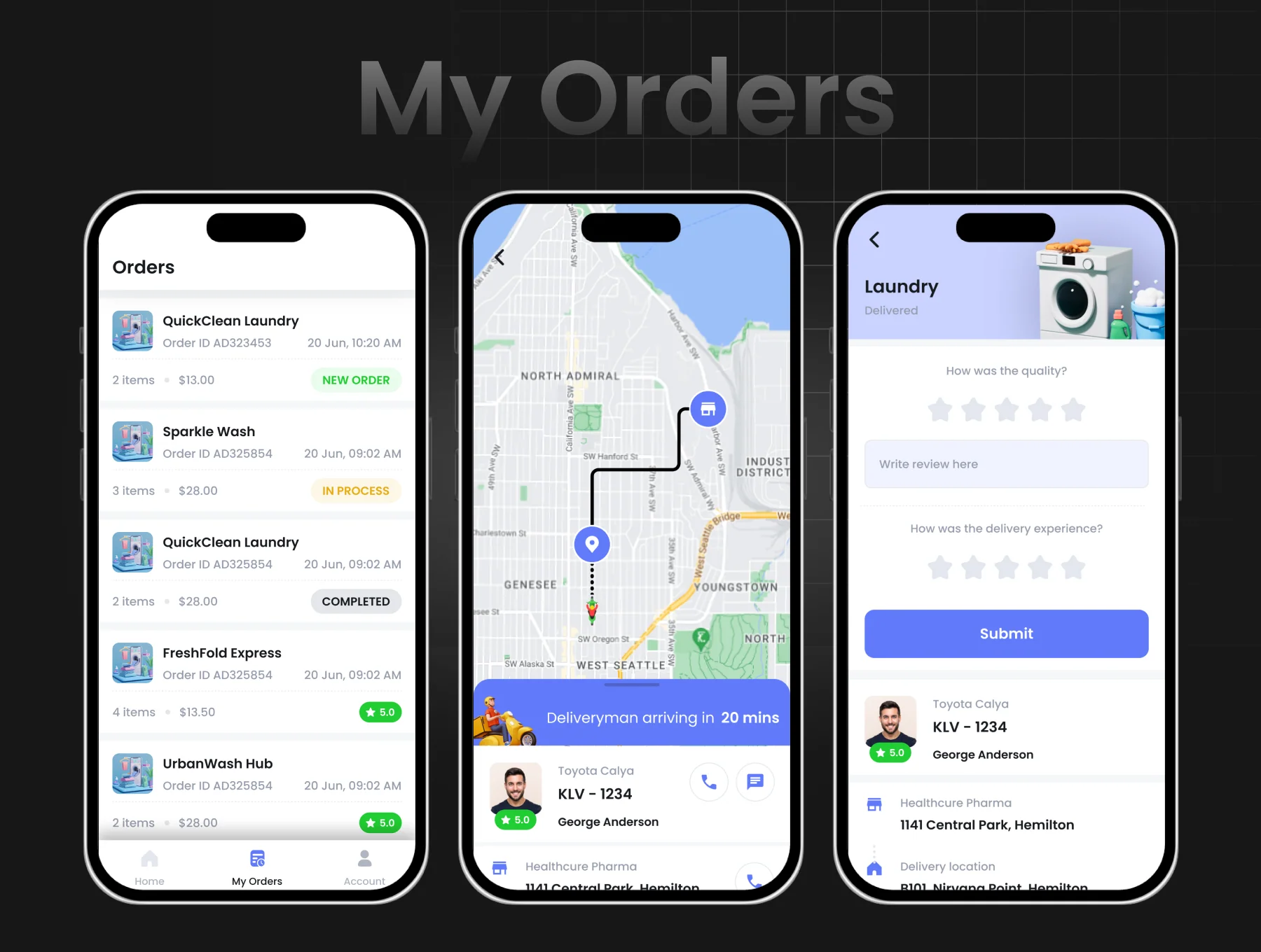 3 Apps | Laundry Booking App | DeliWash | Figma 5