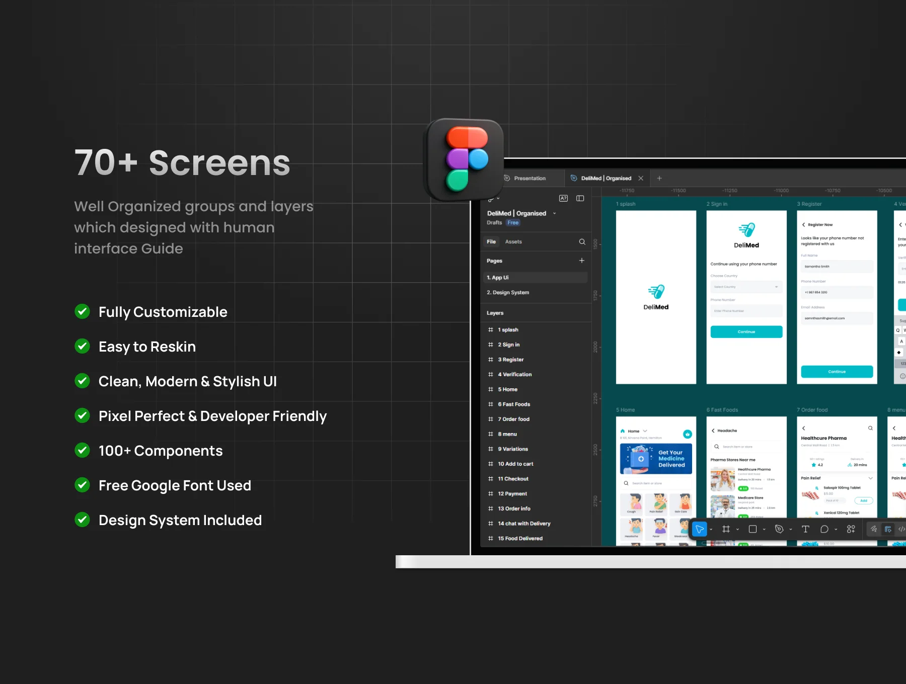 3 Apps | Medicine Delivery App | DeliMed | Figma 9