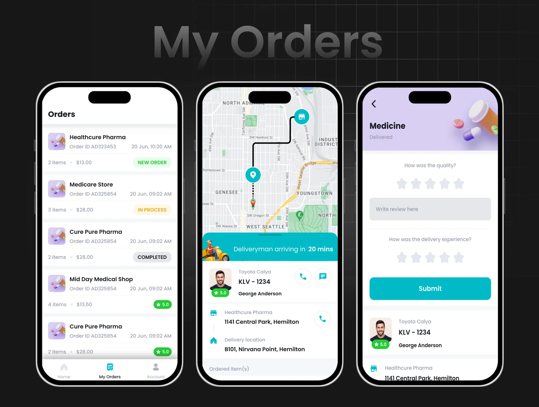 3 Apps | Medicine Delivery App | DeliMed | Figma 5