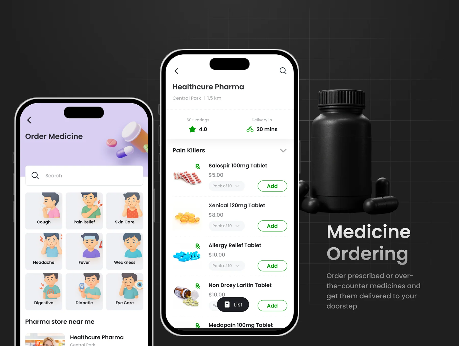 3 Apps  | Ordering & cab Booking App | Figma | DeliQ 4
