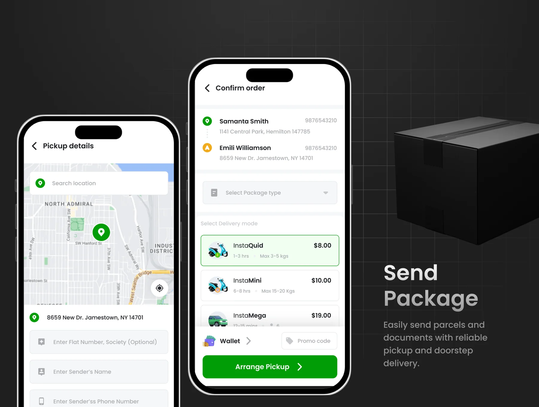 3 Apps  | Ordering & cab Booking App | Figma | DeliQ 6