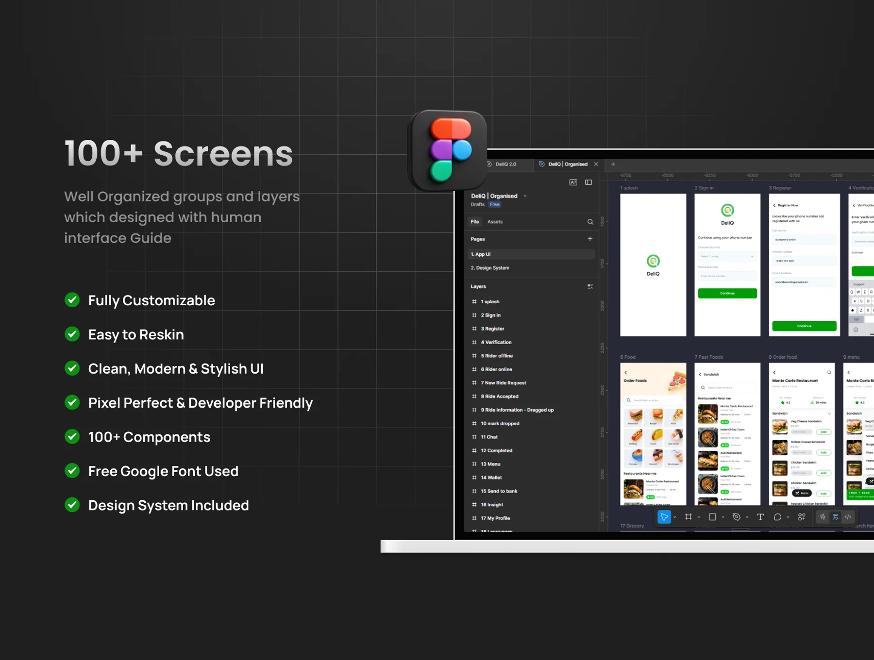 3 Apps  | Ordering & cab Booking App | Figma | DeliQ 7