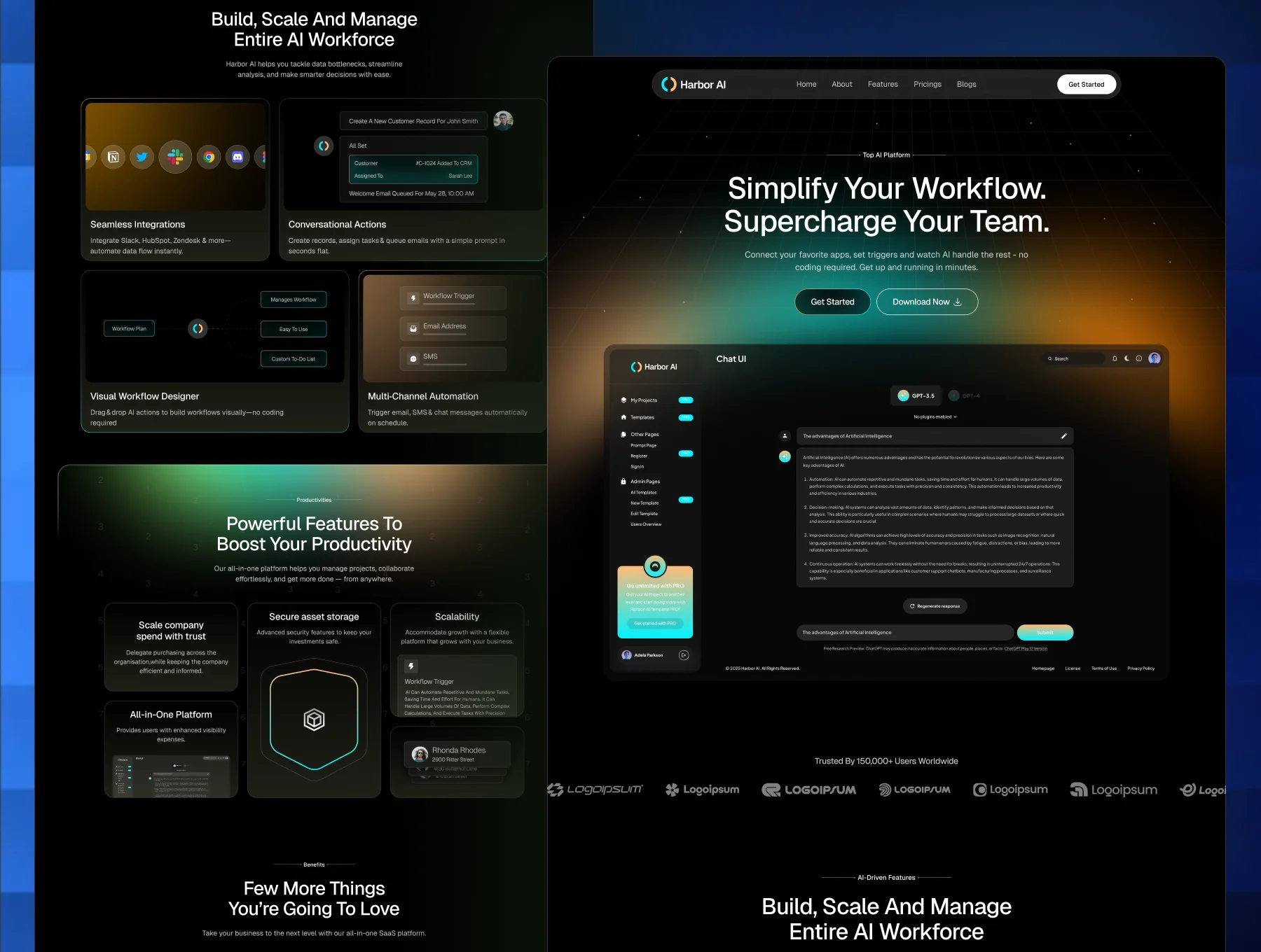 3 Premium AI Landing Pages - SaaS, Data & Automation UI Kit 3