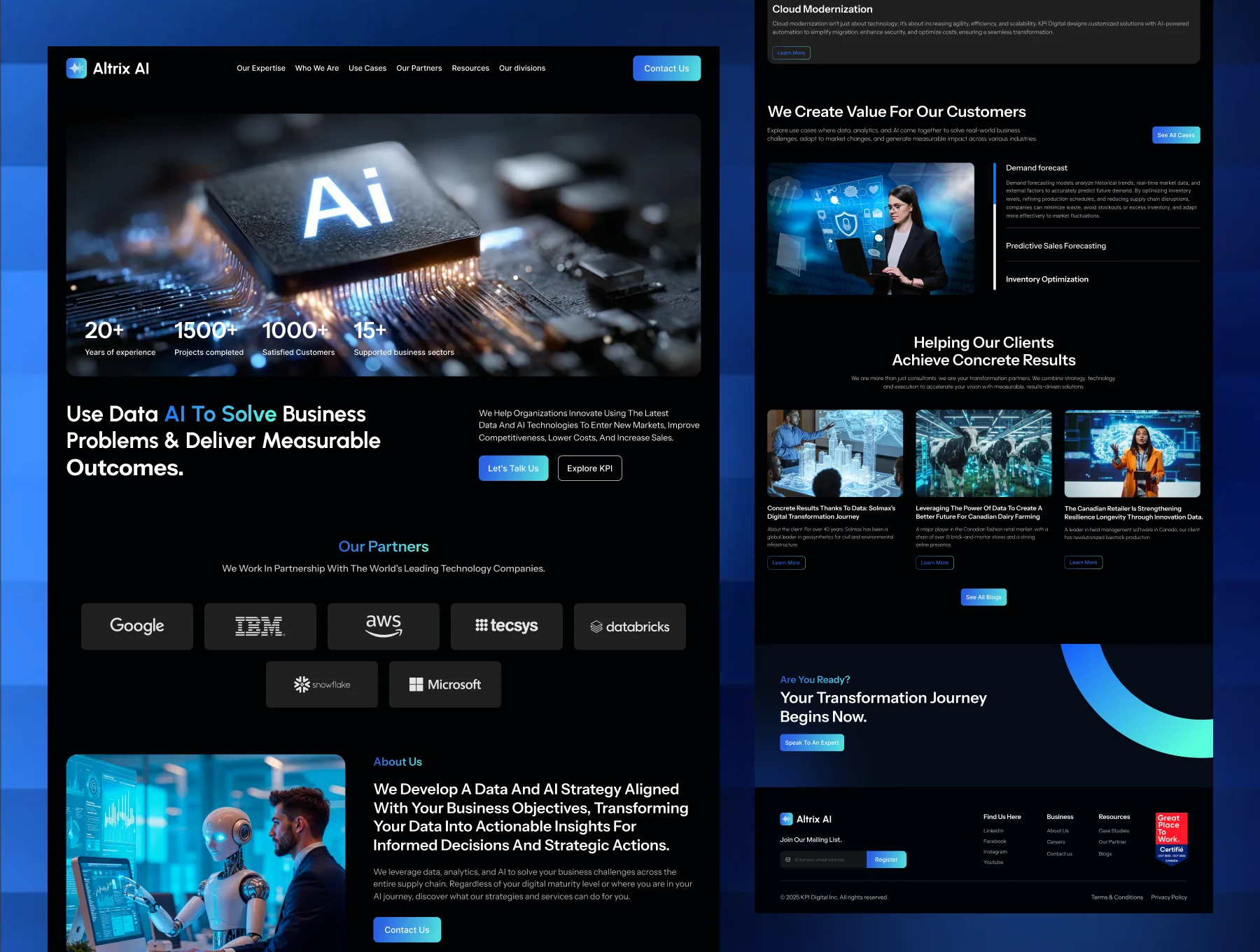 3 Premium AI Landing Pages - SaaS, Data & Automation UI Kit 4