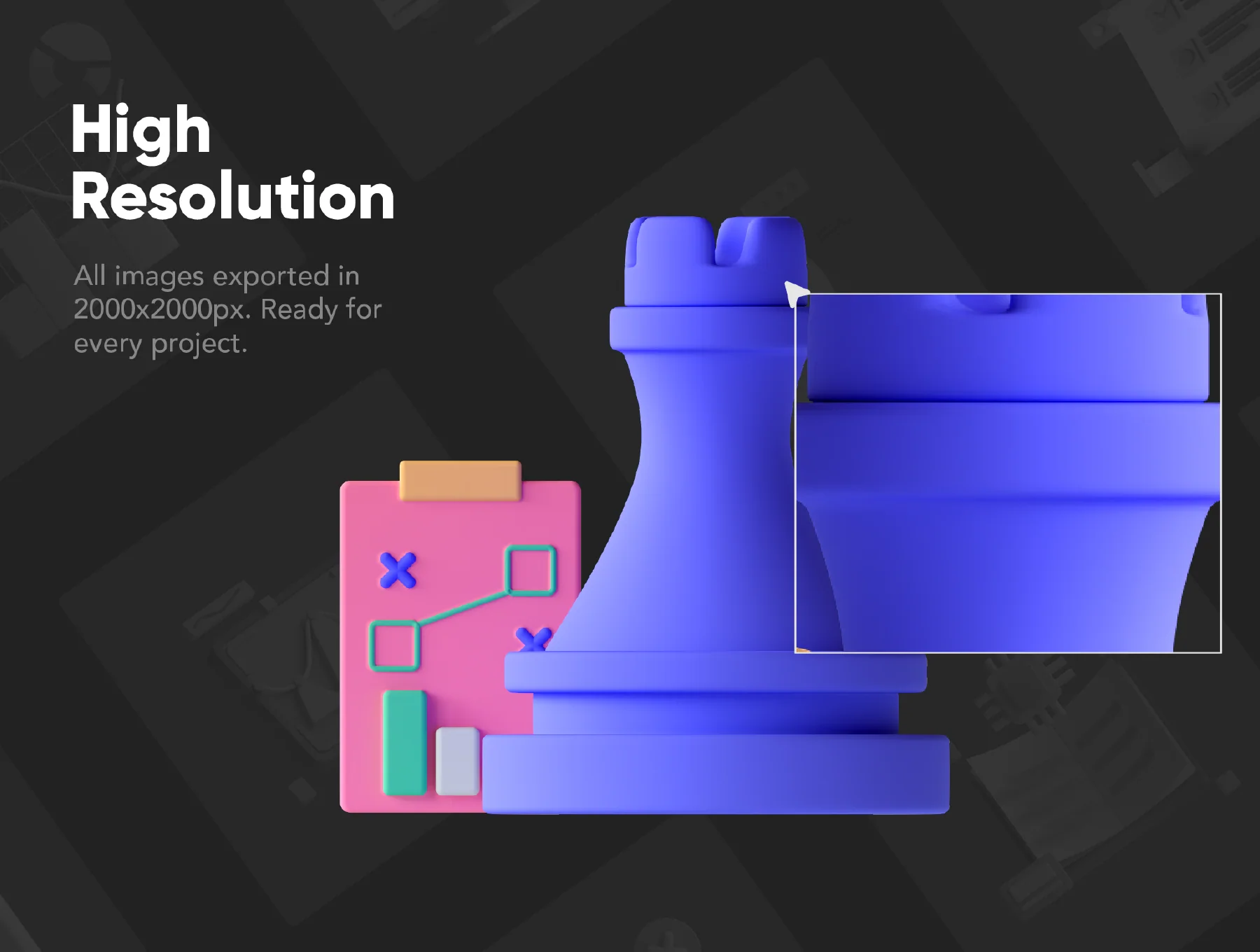30 3D Business Analytics Icon Set 4