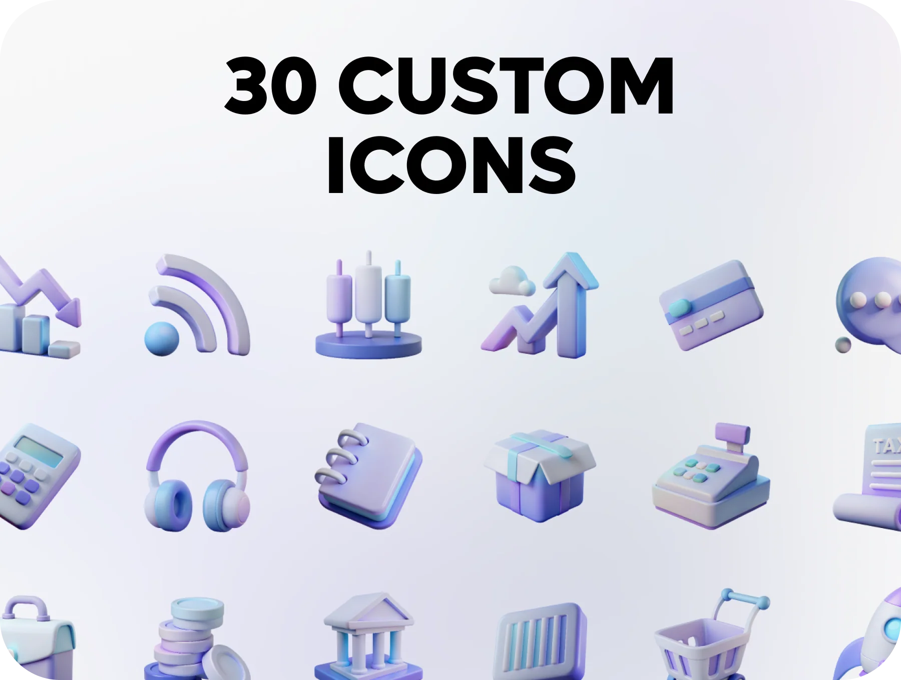 30 3D Business Icon Pack 3