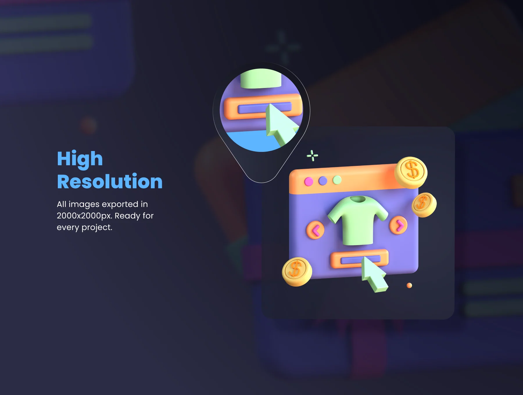 30 3D eCommerce Icon Set 4