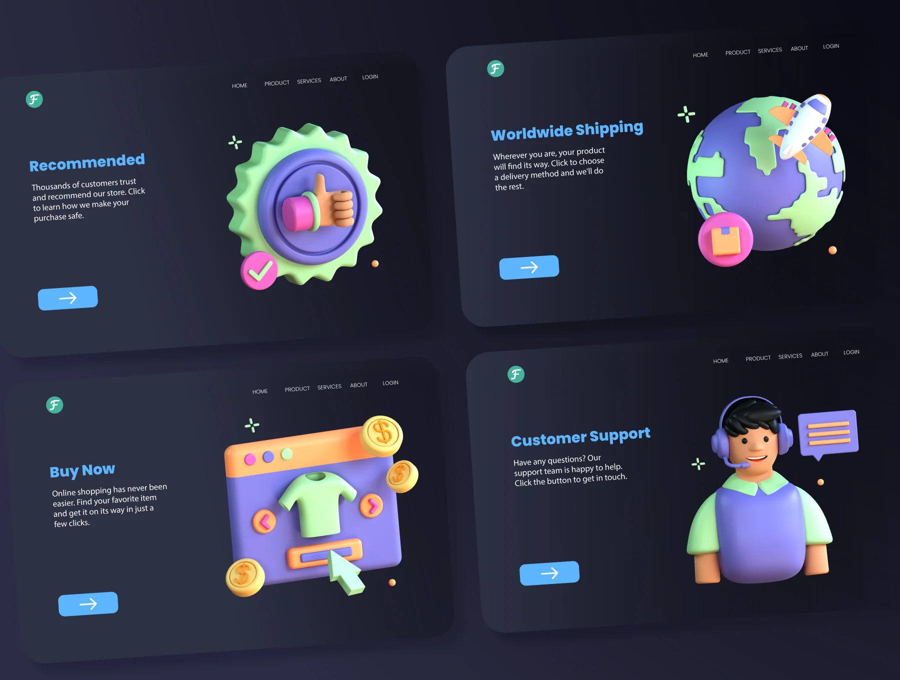 30 3D eCommerce Icon Set 6