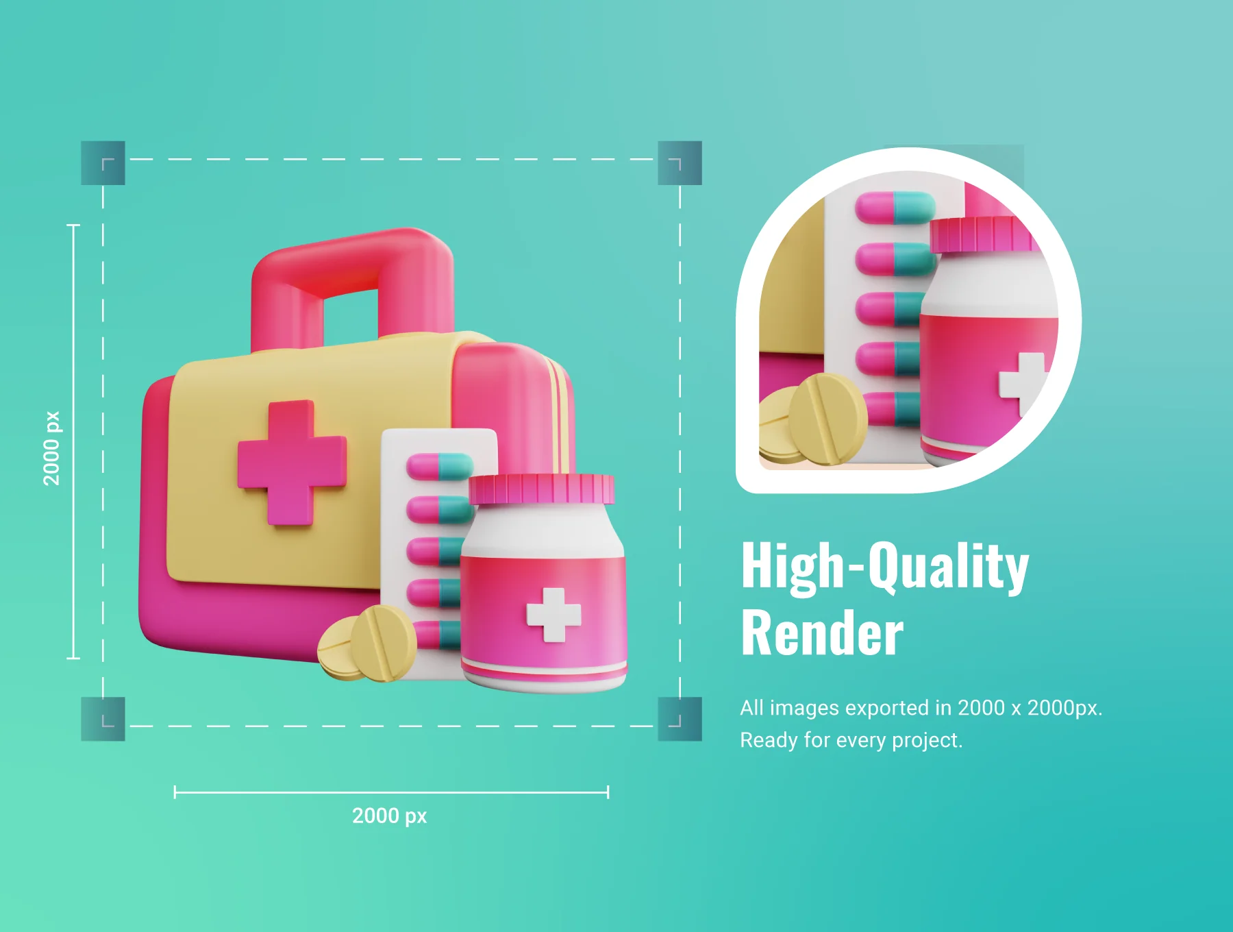 30 3D Medical and Healthcare Icon Set 4