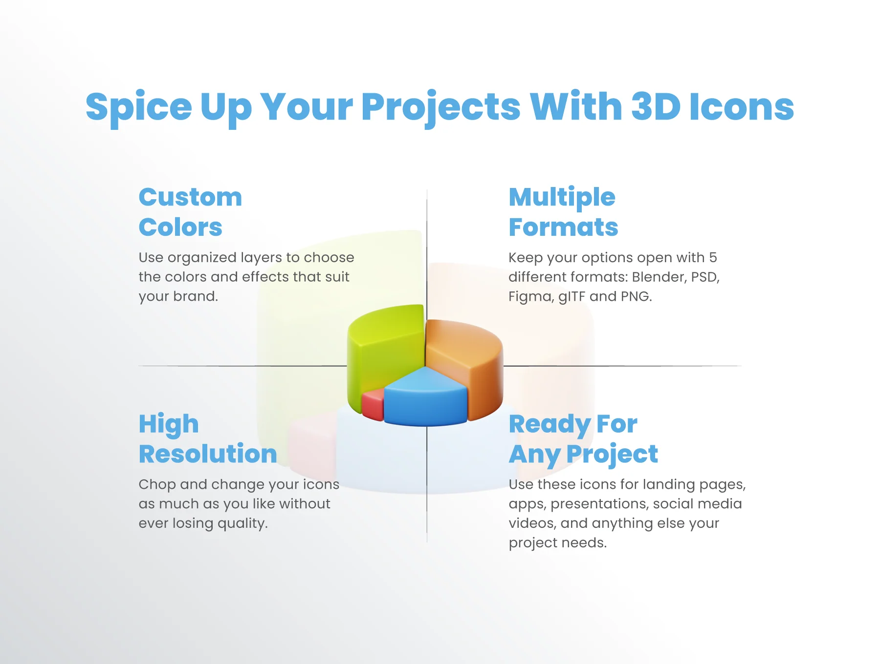 30 3D Presentation Icon Set 3