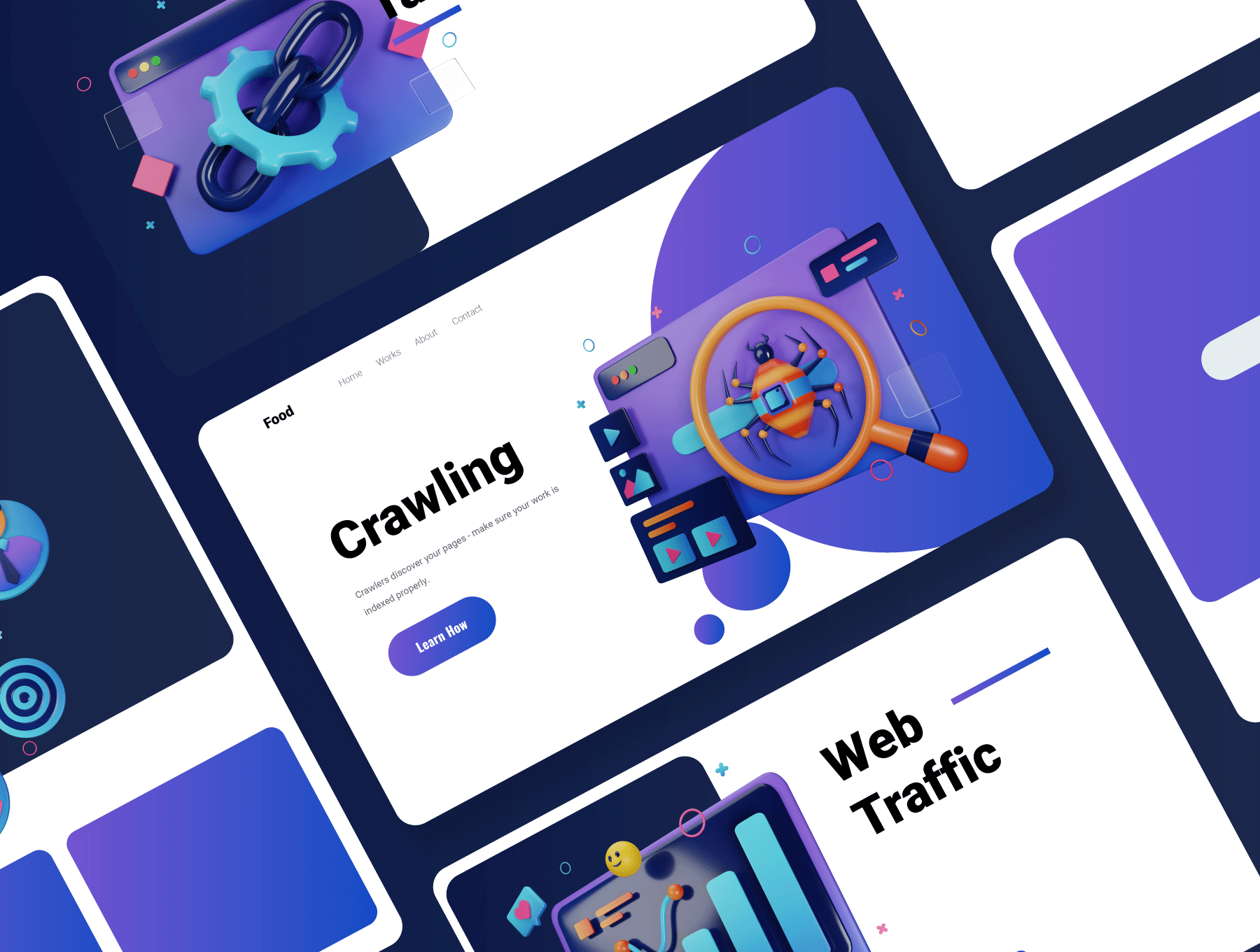 30 3D SEO and Marketing Icon 3