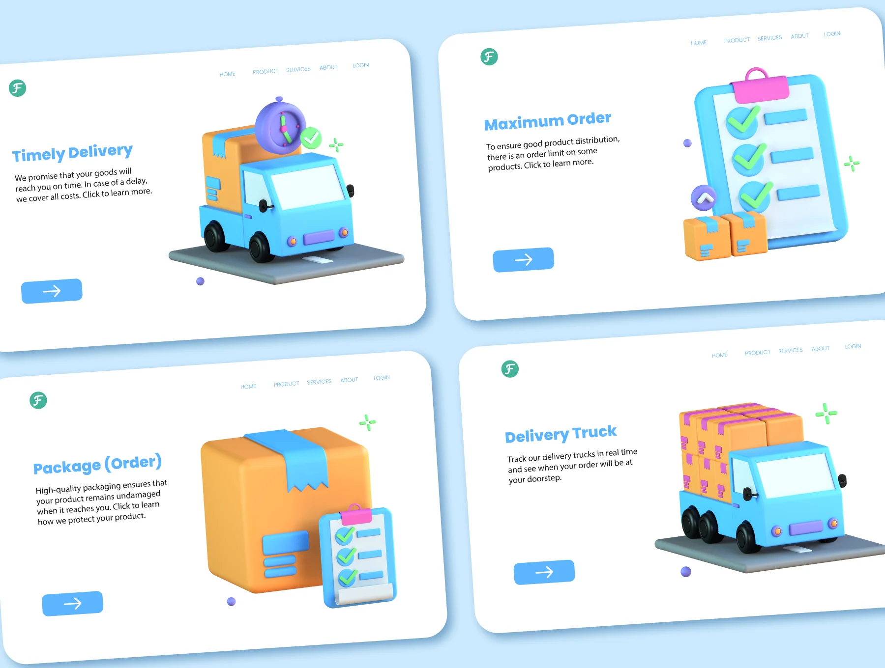 30 3D Shipping Logistics Icons 6