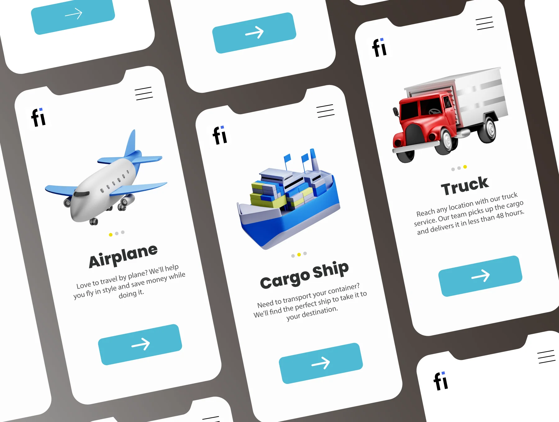 30 3D Transportation Method Icons 7