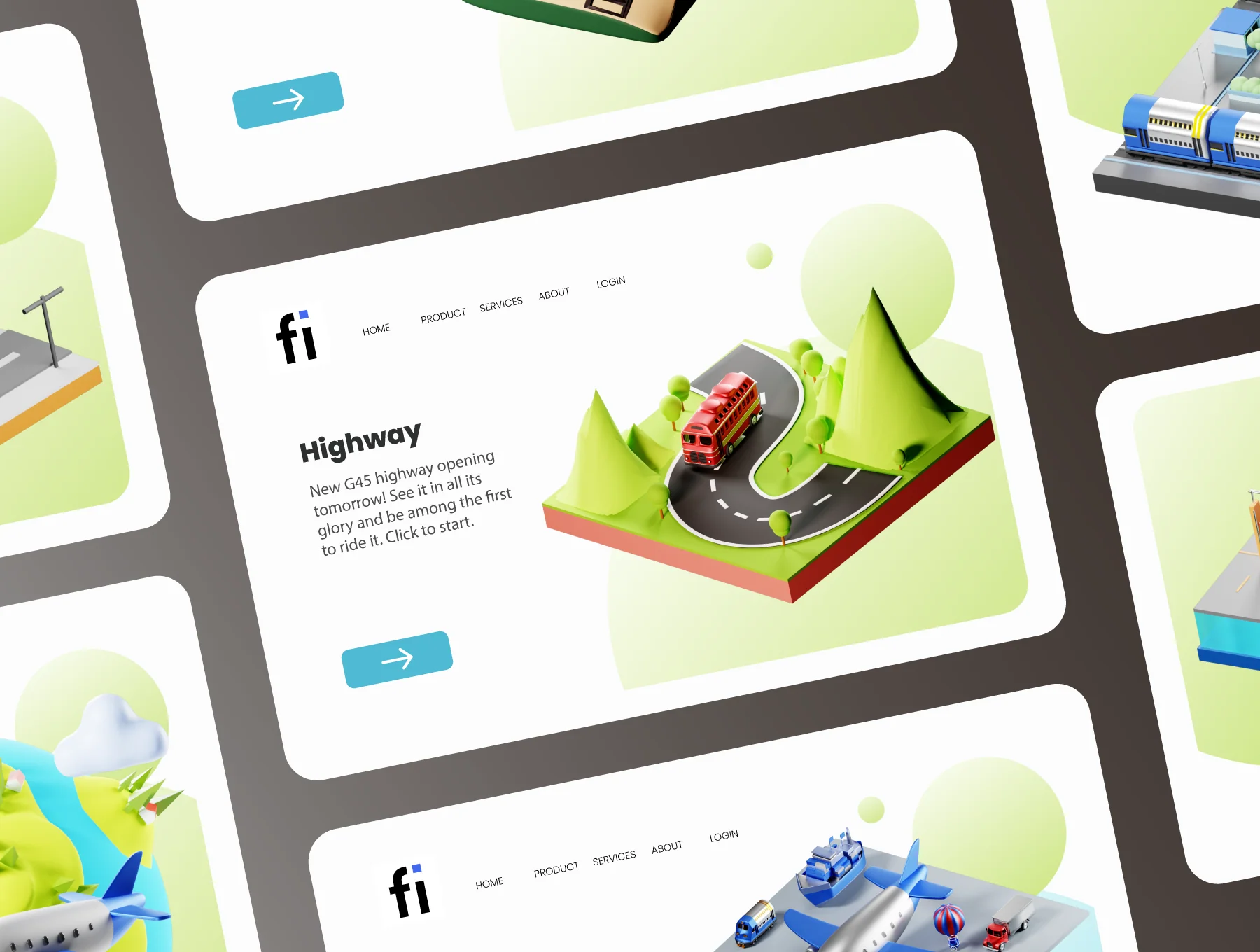 30 3D Transportation Method Icons 8