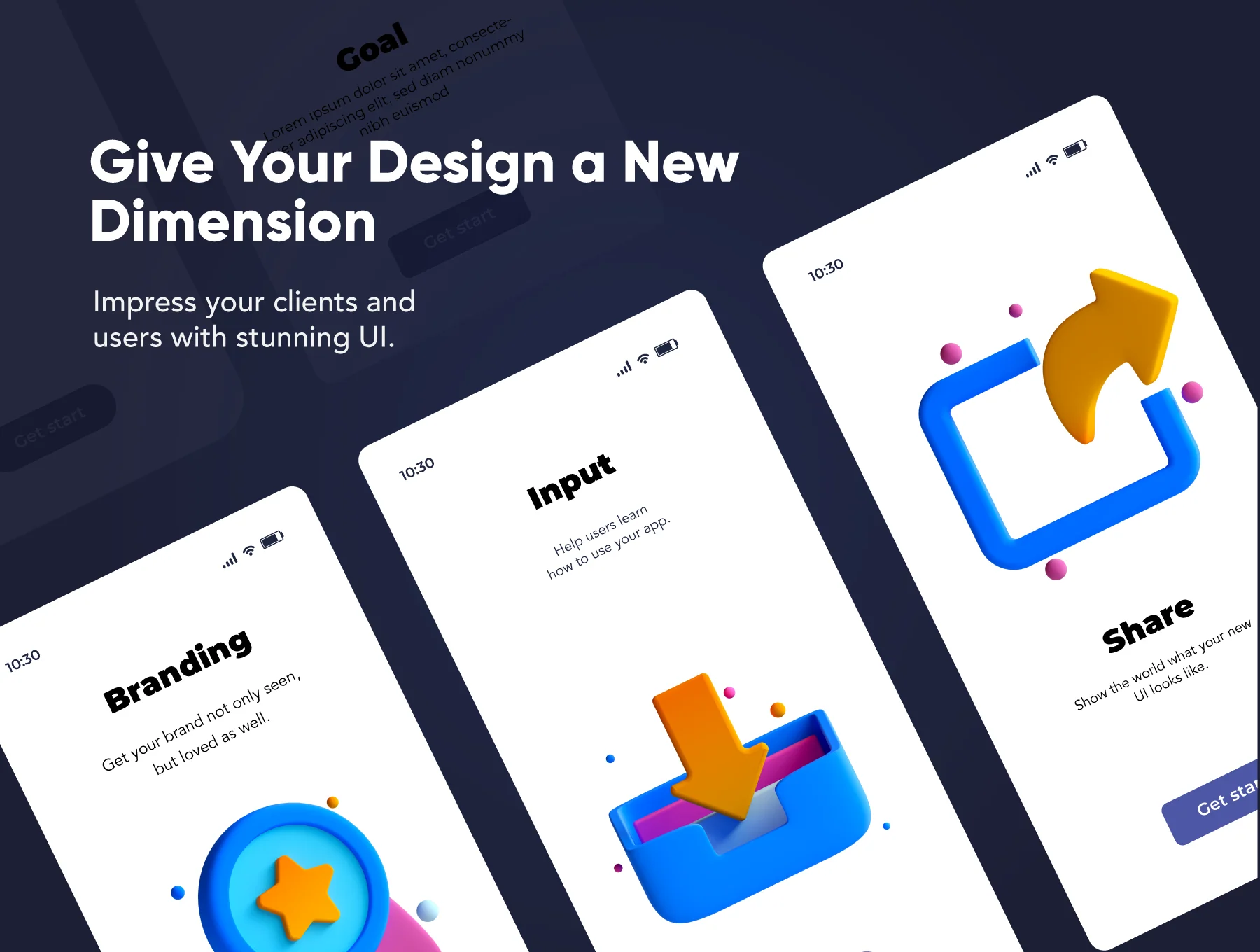 30 3D User Interface Icon Set 7