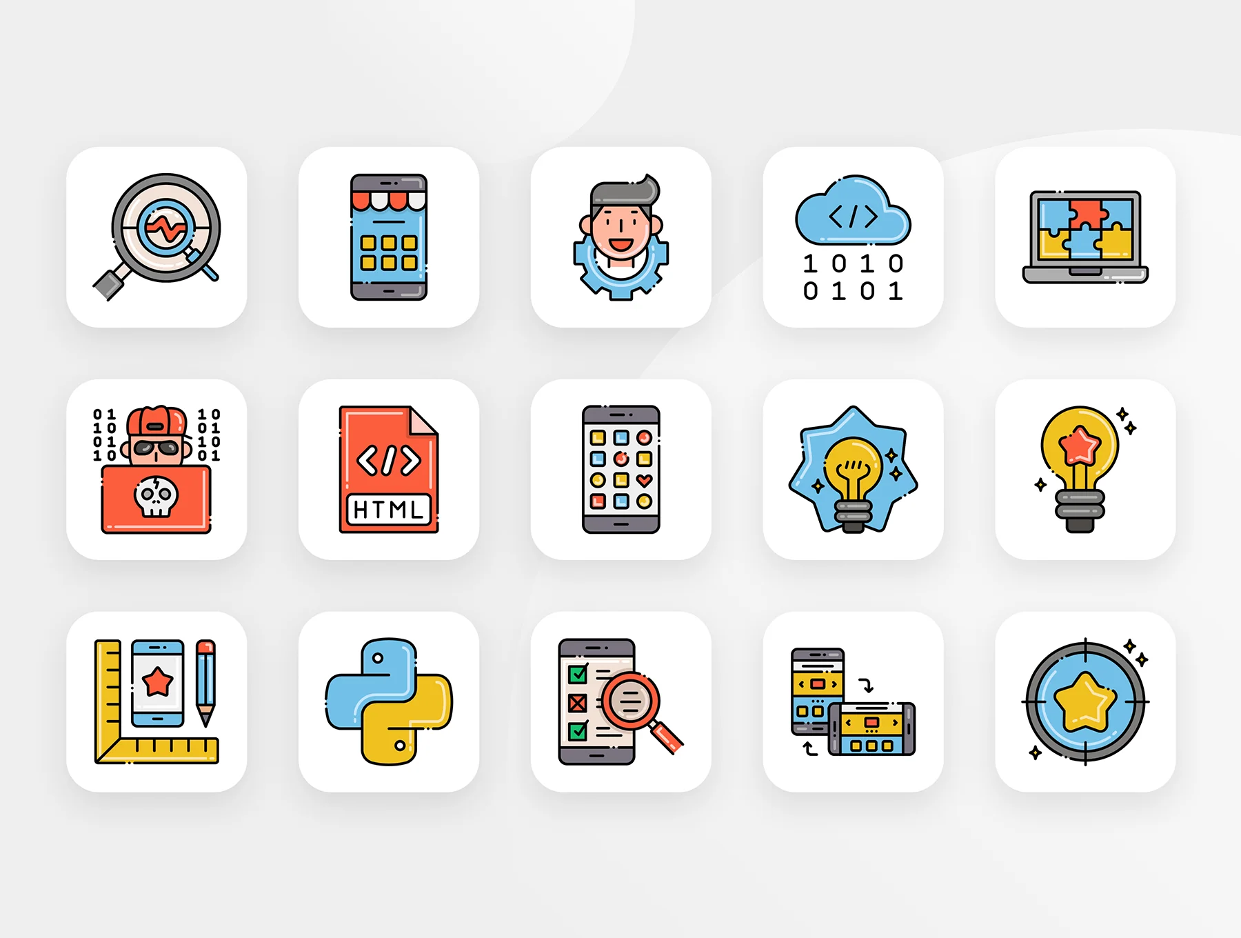 30 Animated Mobile Application Development Icons 6