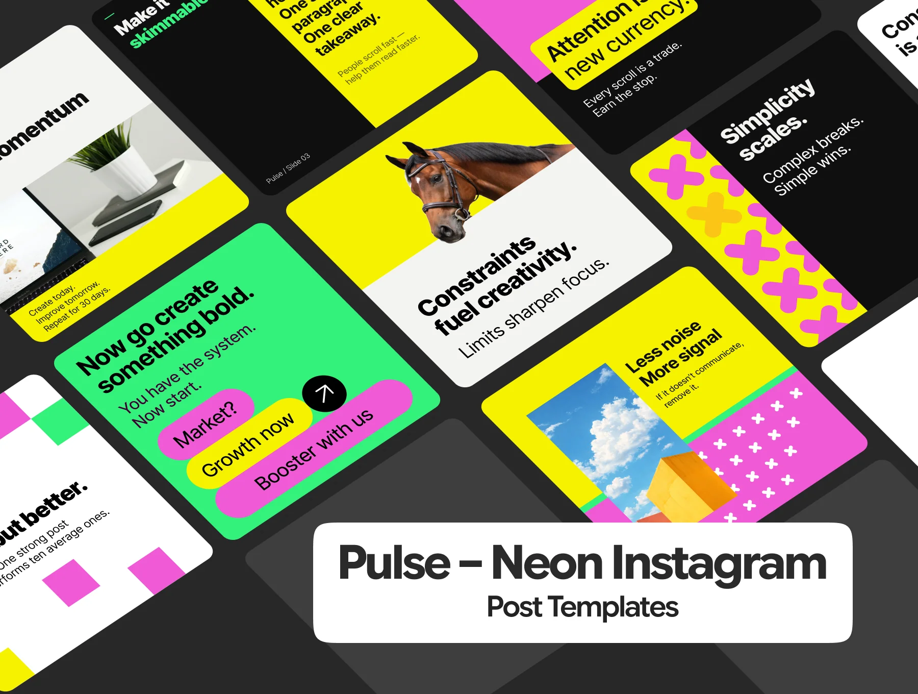 Pulse - 30 Neon Instagram Templates