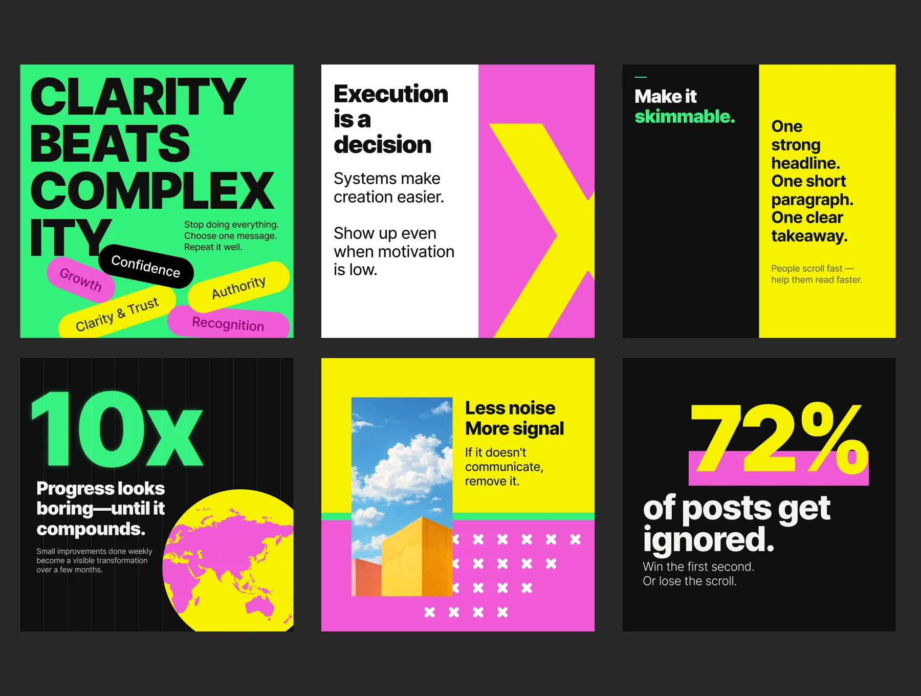 Pulse - 30 Neon Instagram Templates 2