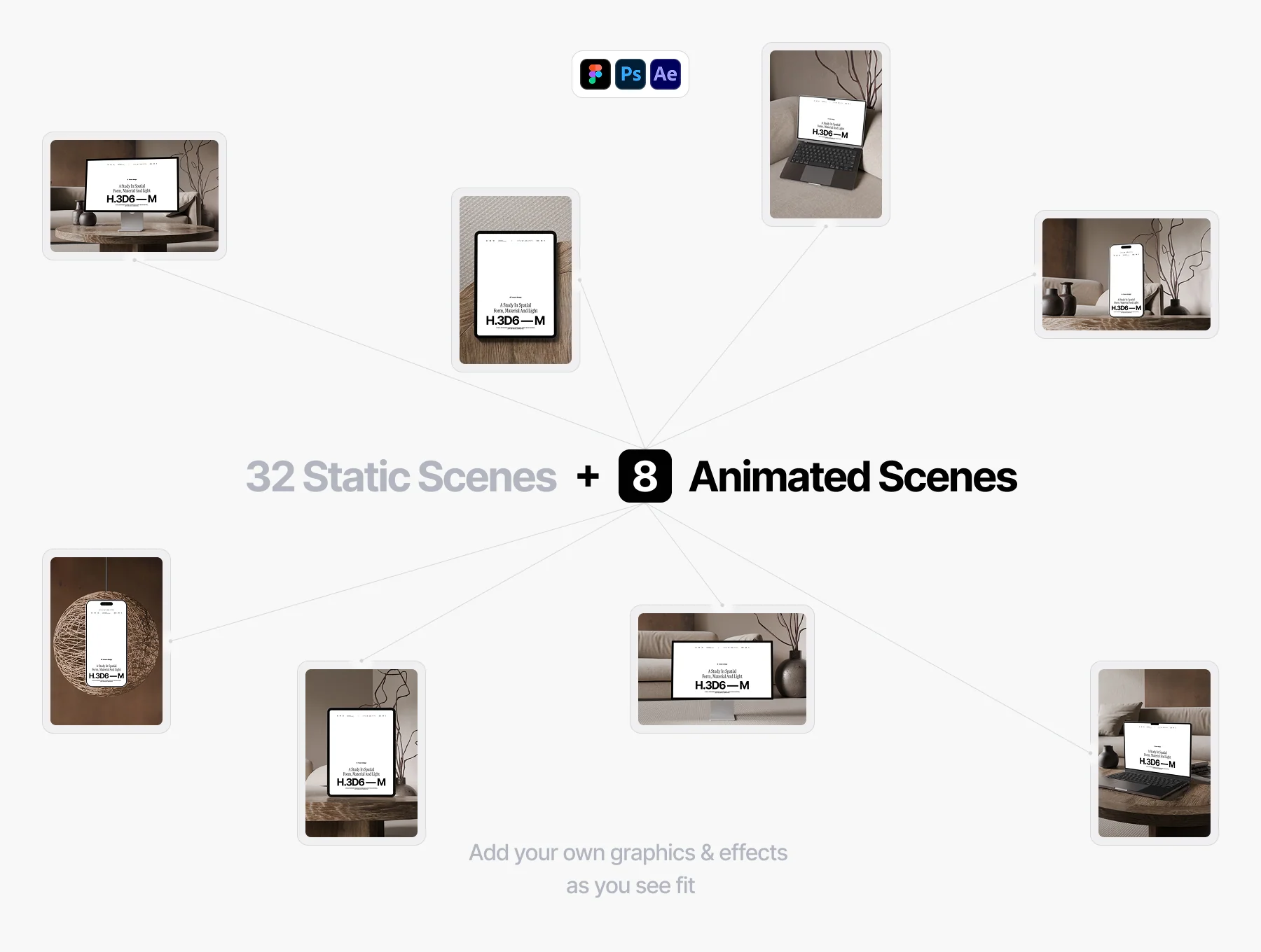 32 Device Mockups — Warm Interior (PSD, FIG & AE) 2