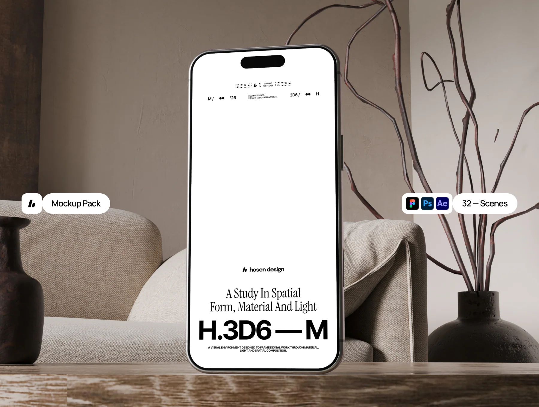 32 Device Mockups — Warm Interior (PSD, FIG & AE) 8