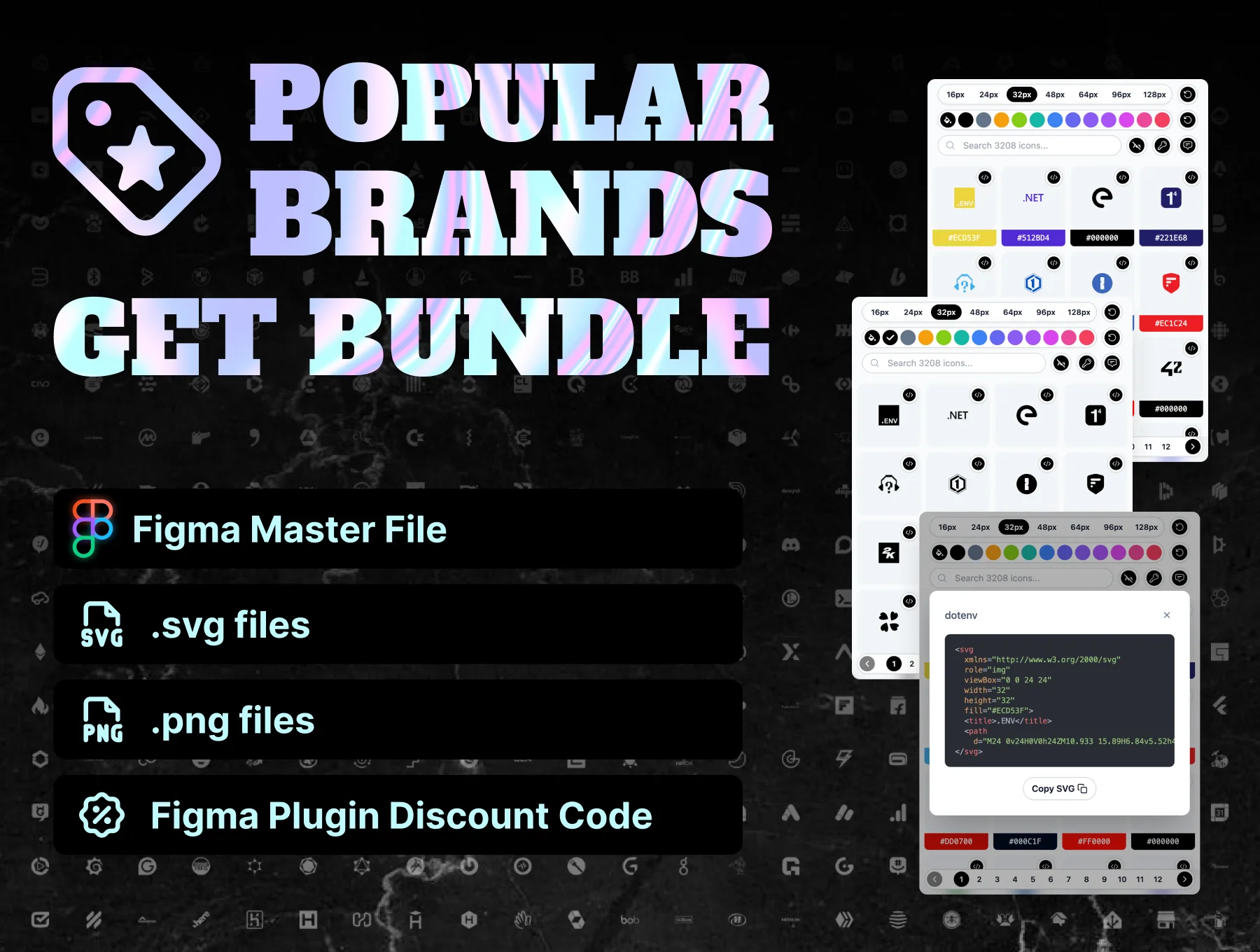 3200+ Black Brand Logos — SVG, PNG & Figma