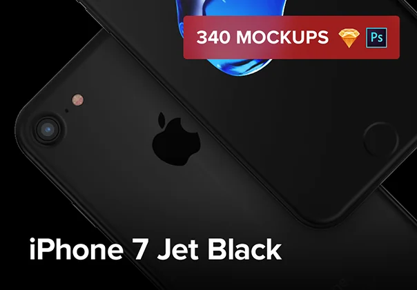 340 iPhone 7 Jet Black Mockups