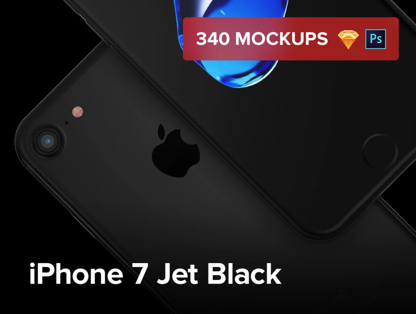 340 iPhone 7 Jet Black Mockups