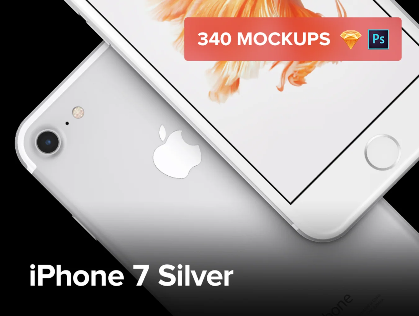 340 iPhone 7 Silver Mockups