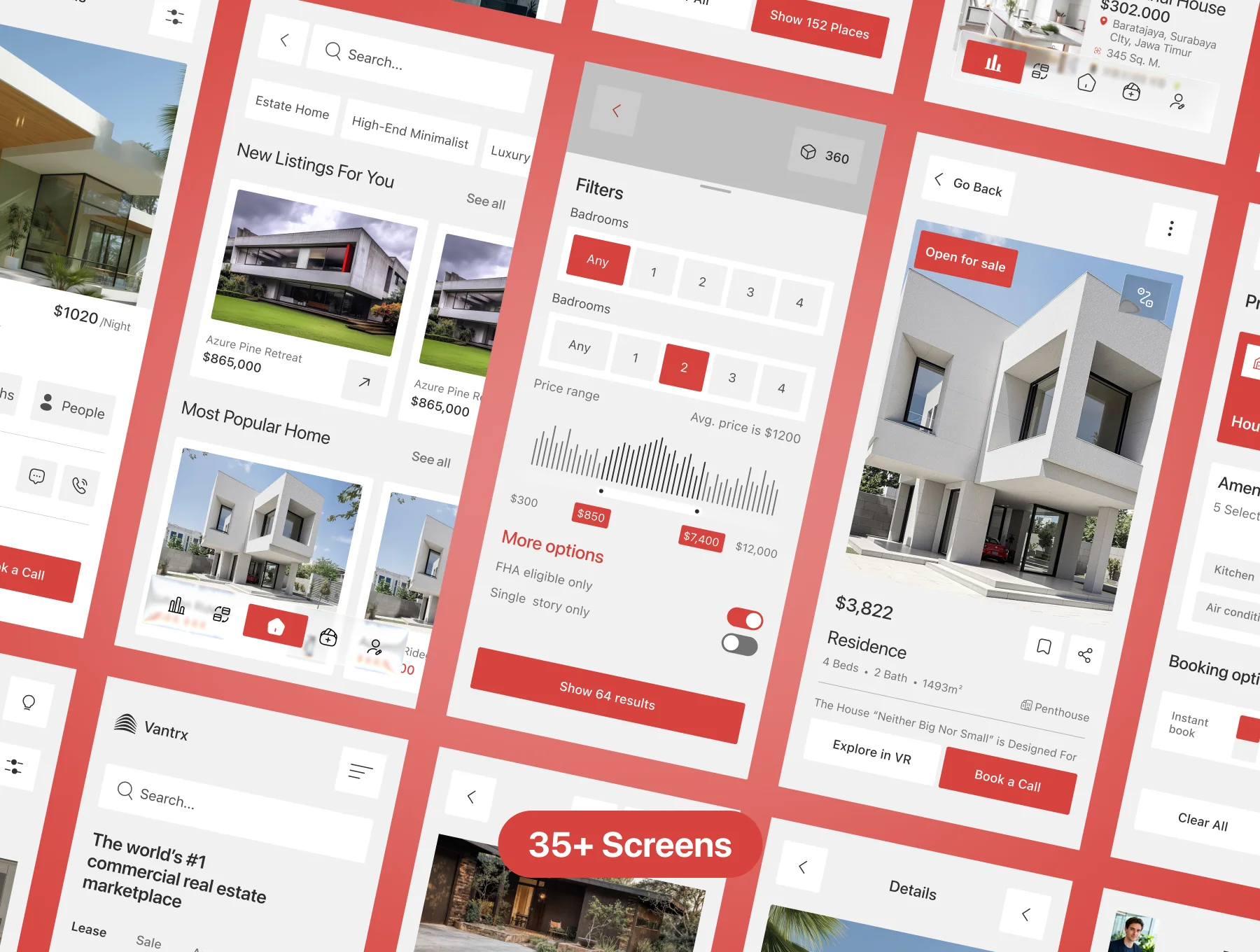 35+ Real Estate — Mobile App UI Kit 3