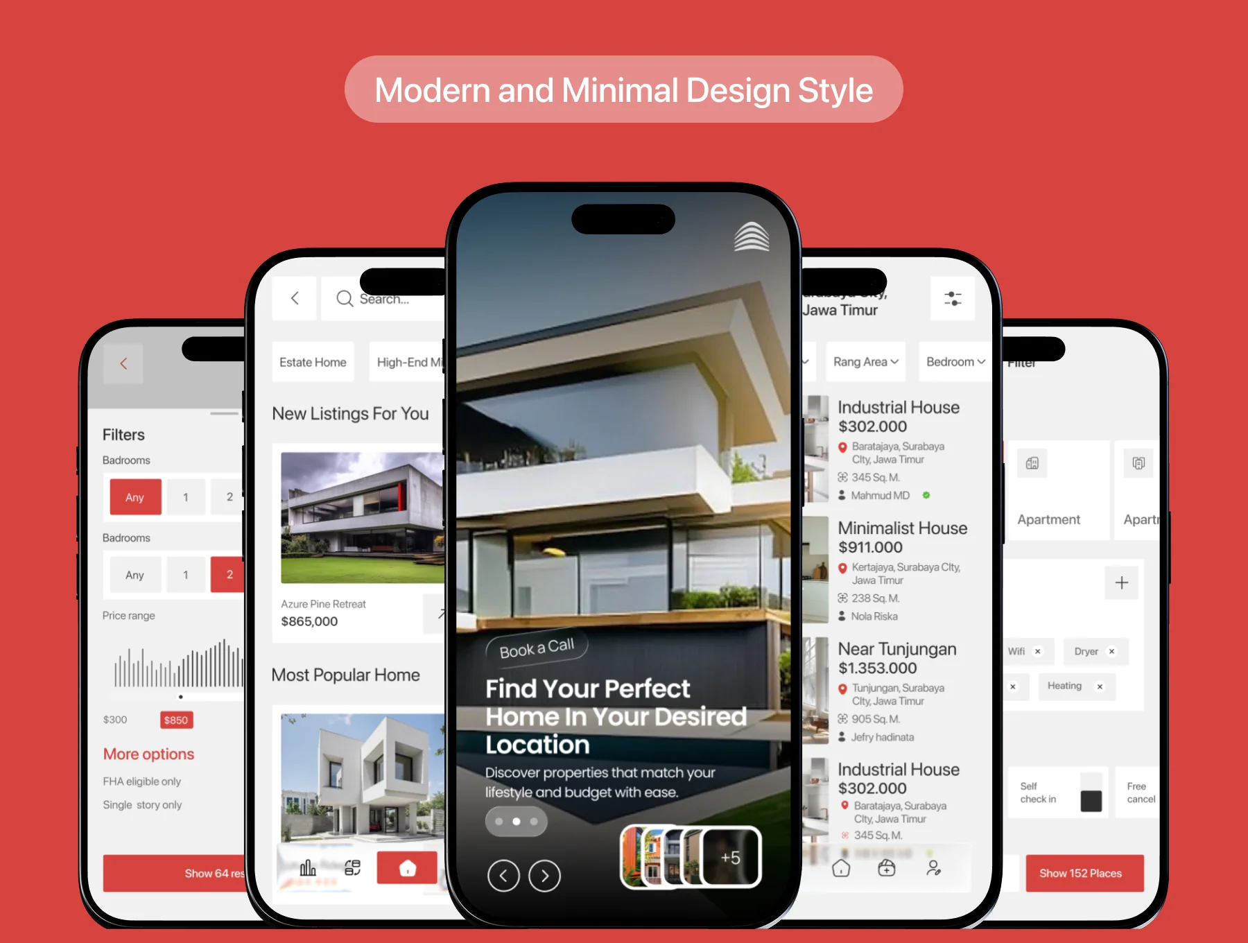 35+ Real Estate — Mobile App UI Kit 4