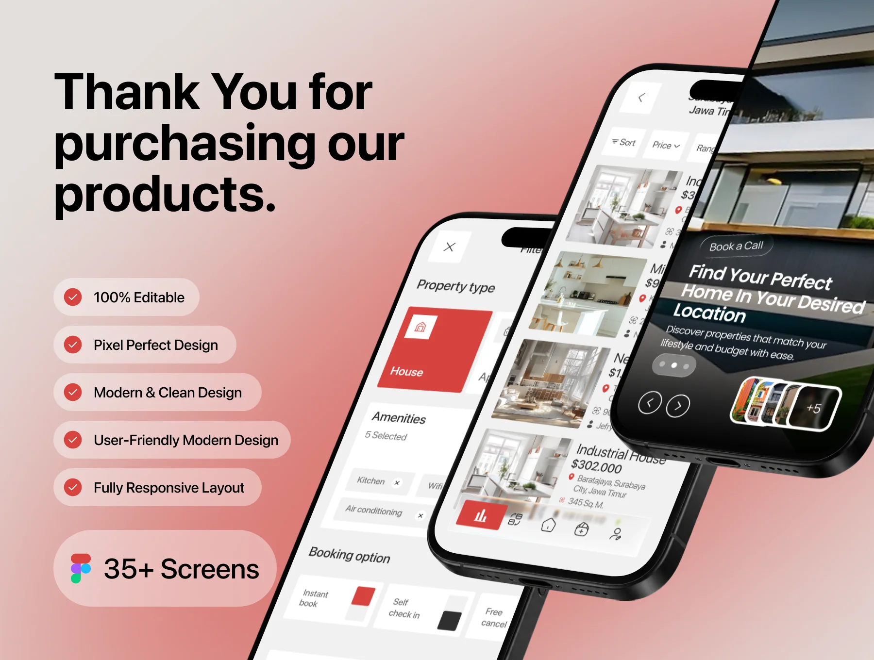 35+ Real Estate — Mobile App UI Kit 6