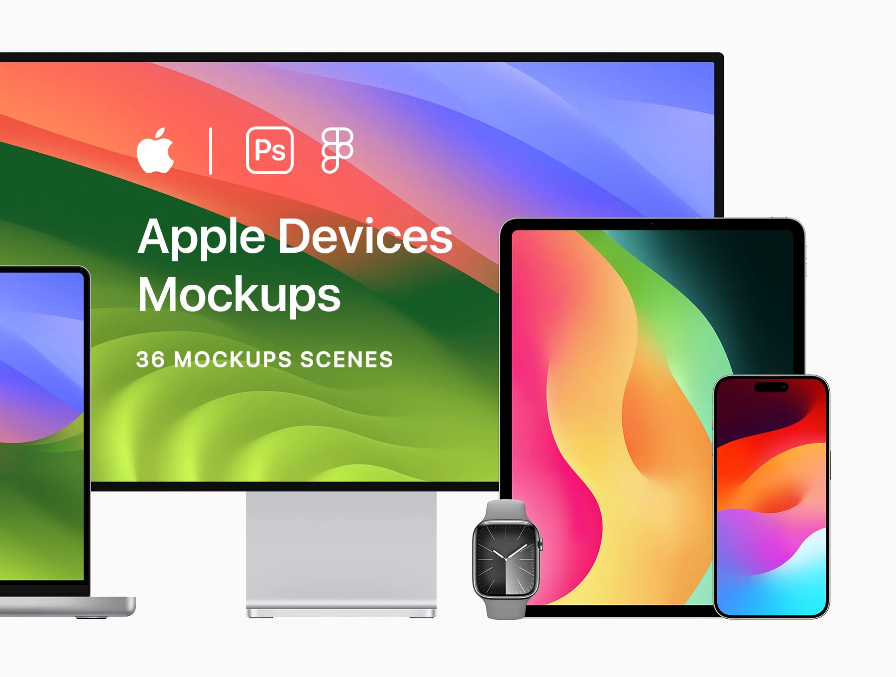 Apple Devices - 36 Mockups Scenes