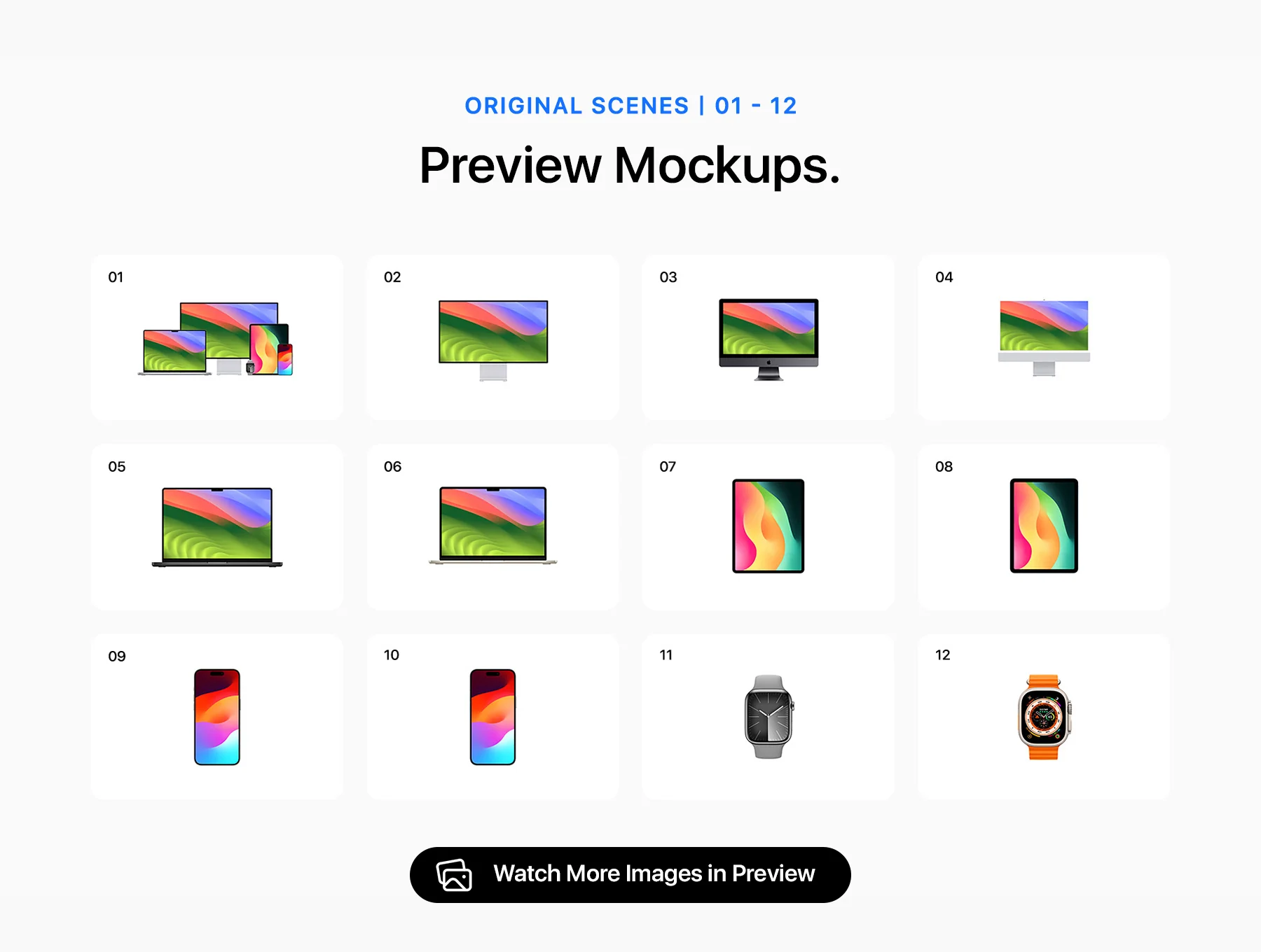 Apple Devices - 36 Mockups Scenes 2