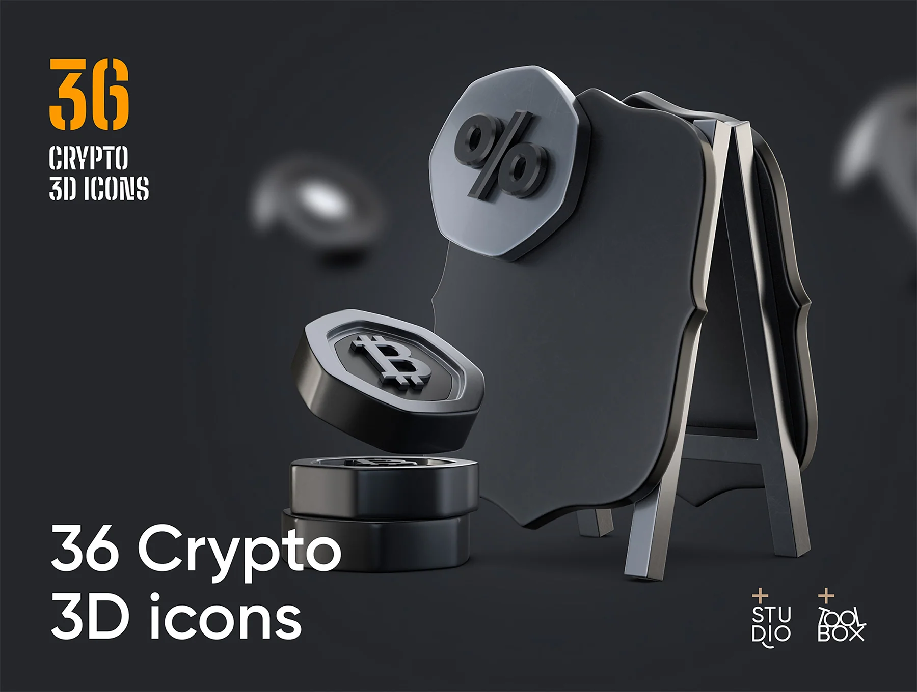 36 Crypto 3D icons 2