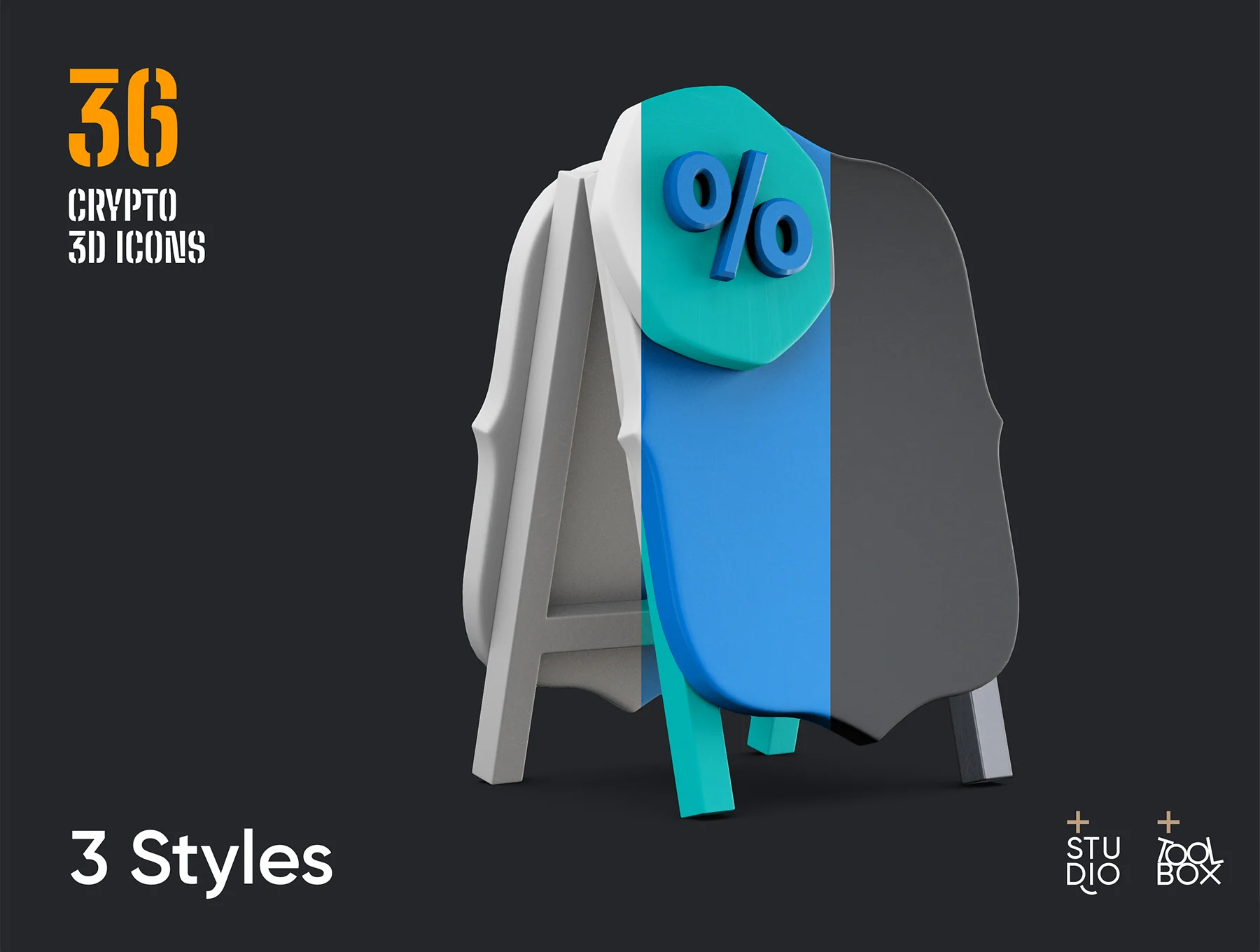 36 Crypto 3D icons 7