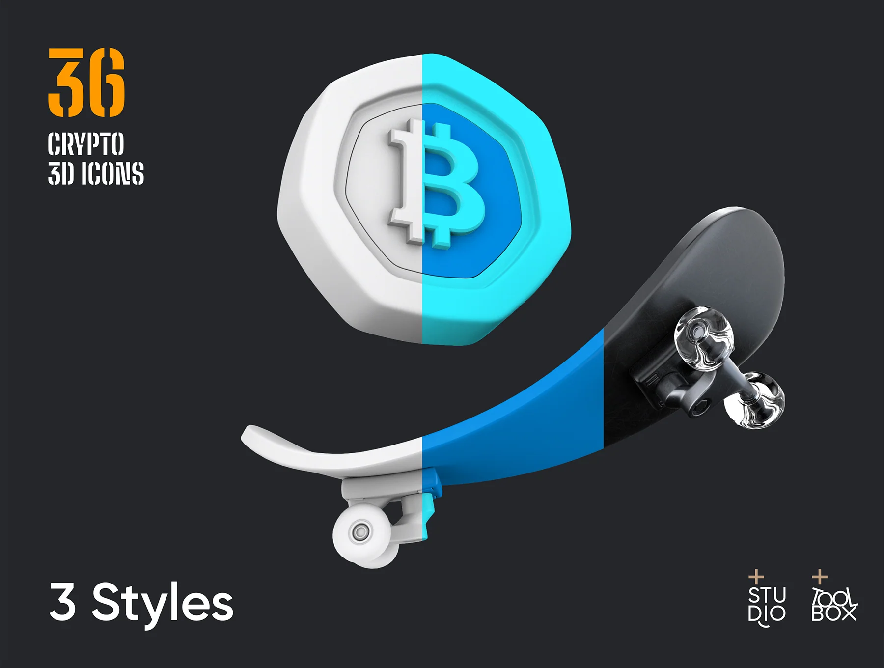 36 Crypto 3D icons 8