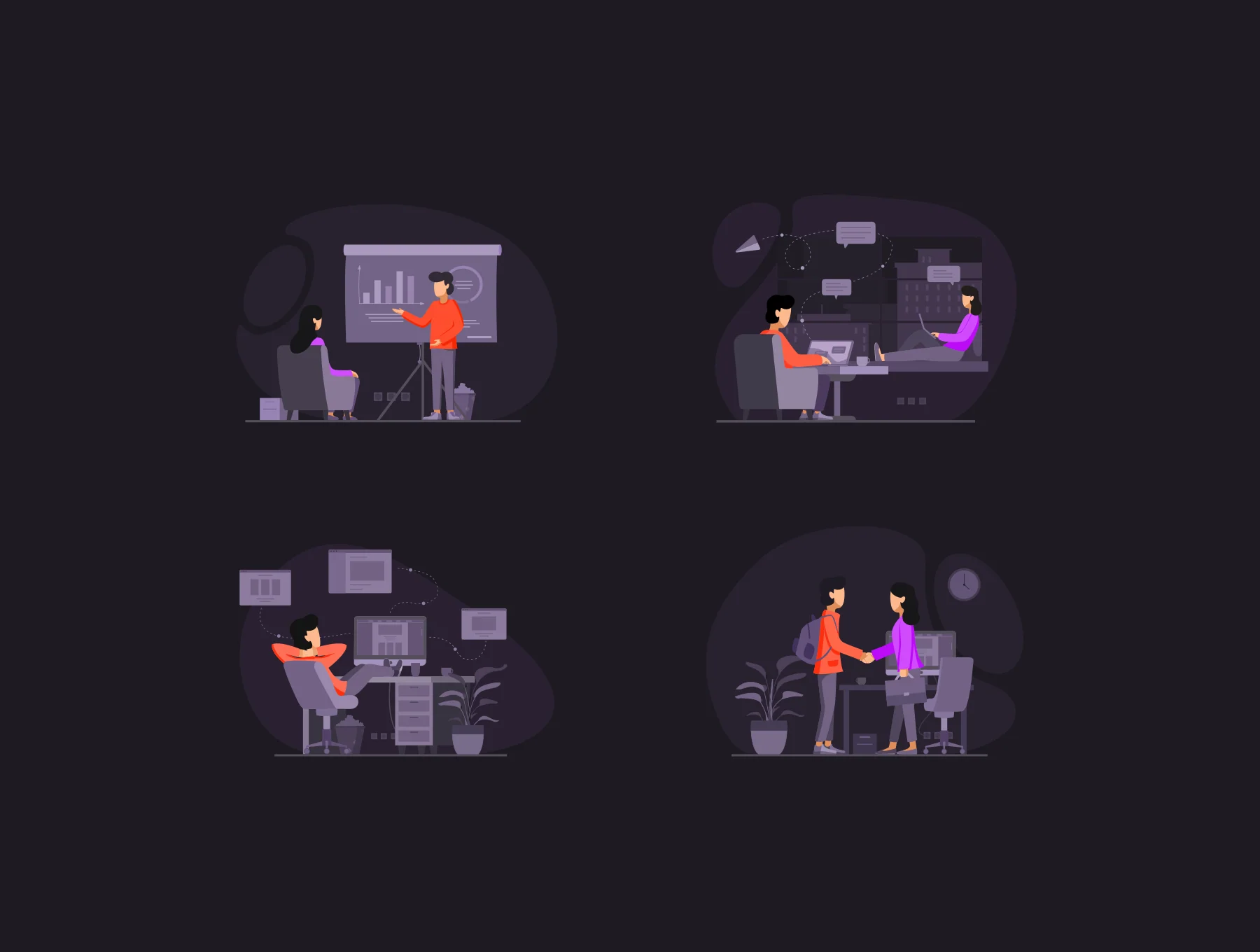 Team Work & Finance Illustrations 3