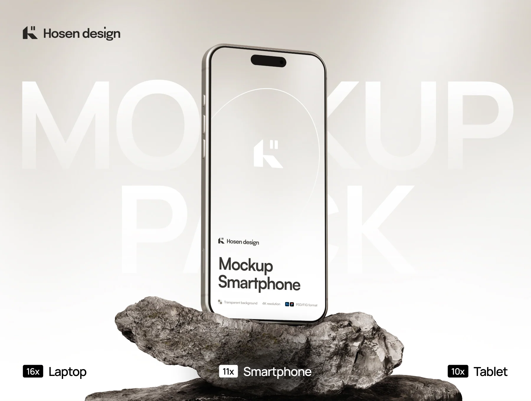 37 Device Mockups — Stone Scene Pack (PSD & FIG)