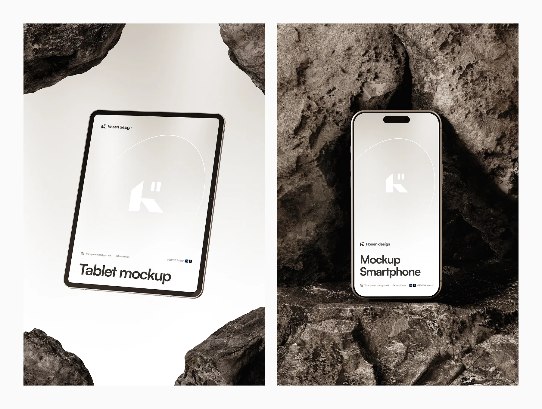 37 Device Mockups — Stone Scene Pack (PSD & FIG) 4