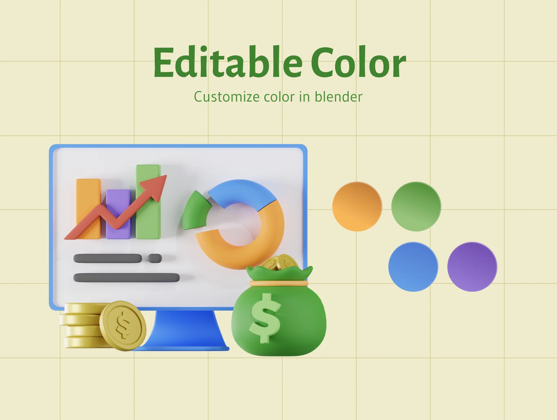 3D Accounting Finance Icon Pack 5