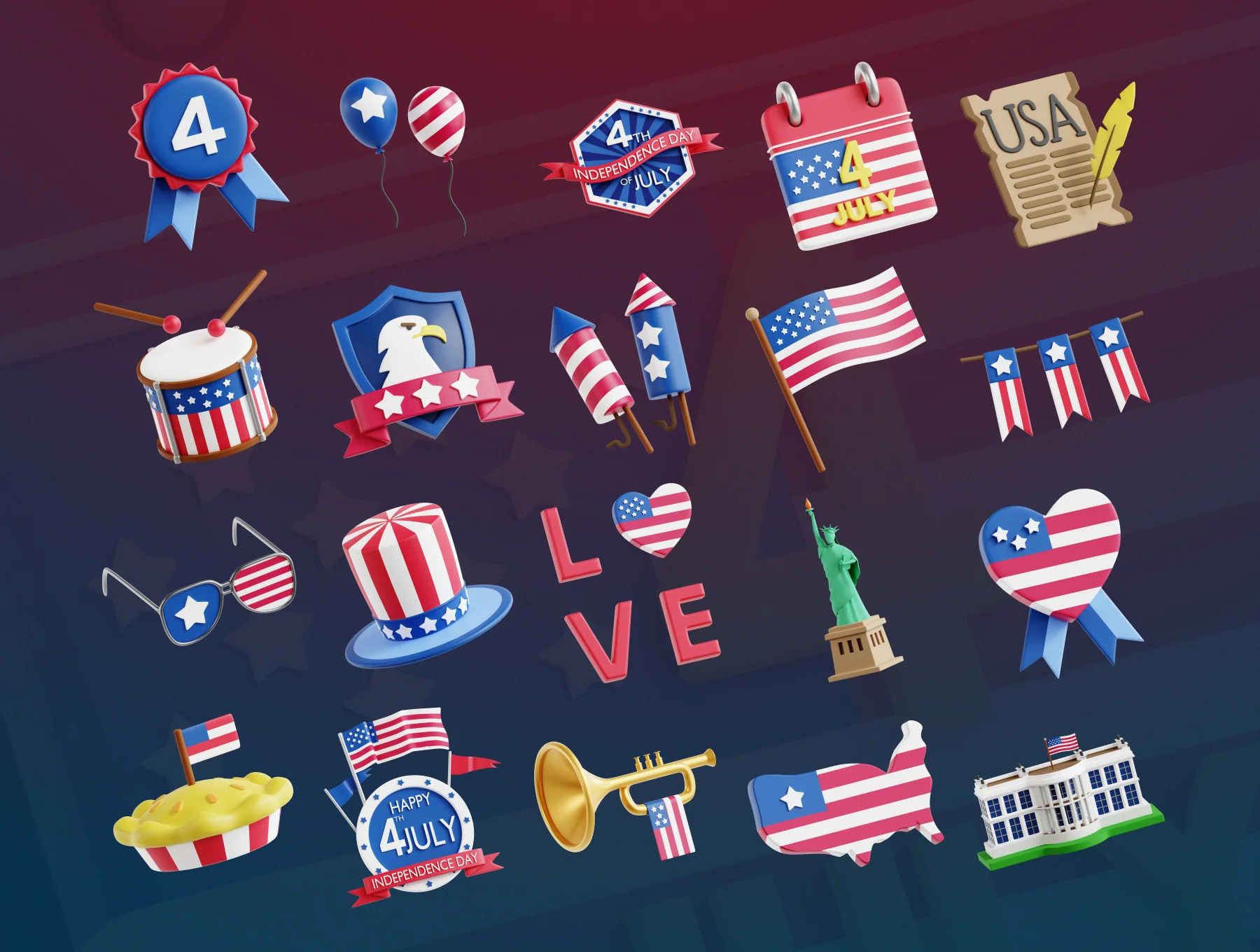 3D American Independence Day 7